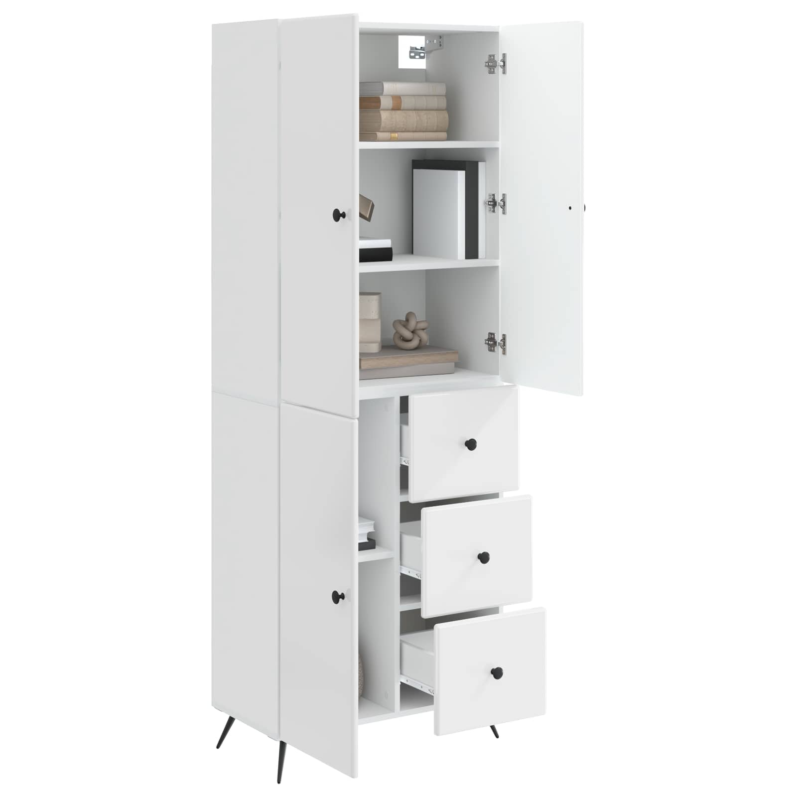 Ensemble de Meubles 2 pcs Blanc brillant Bois d'ingénierie - XIOS