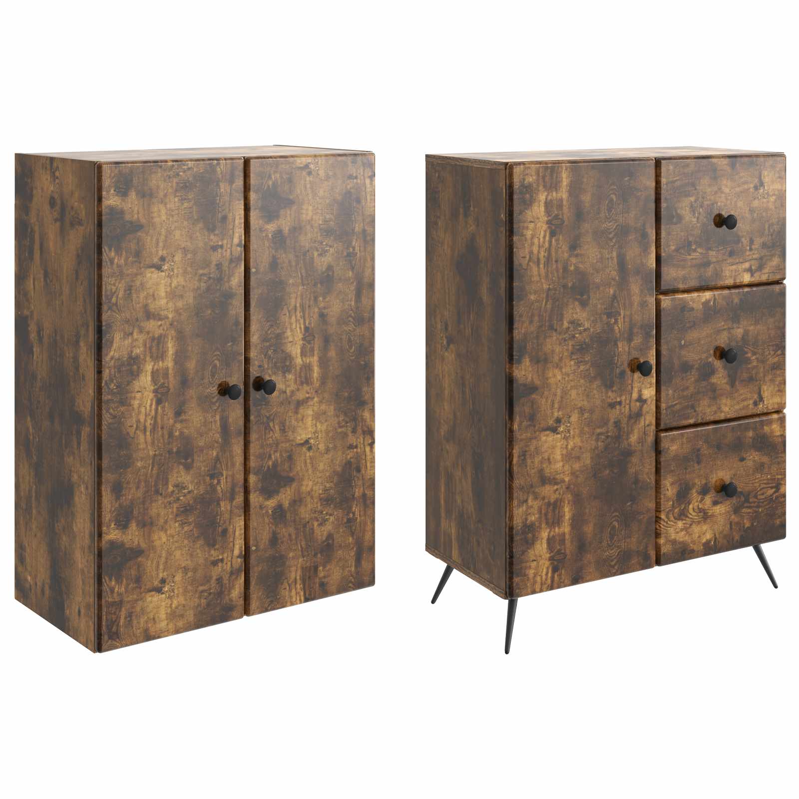 Ensemble de Meubles 2 pcs Chêne fumé Bois d'ingénierie - XIOS