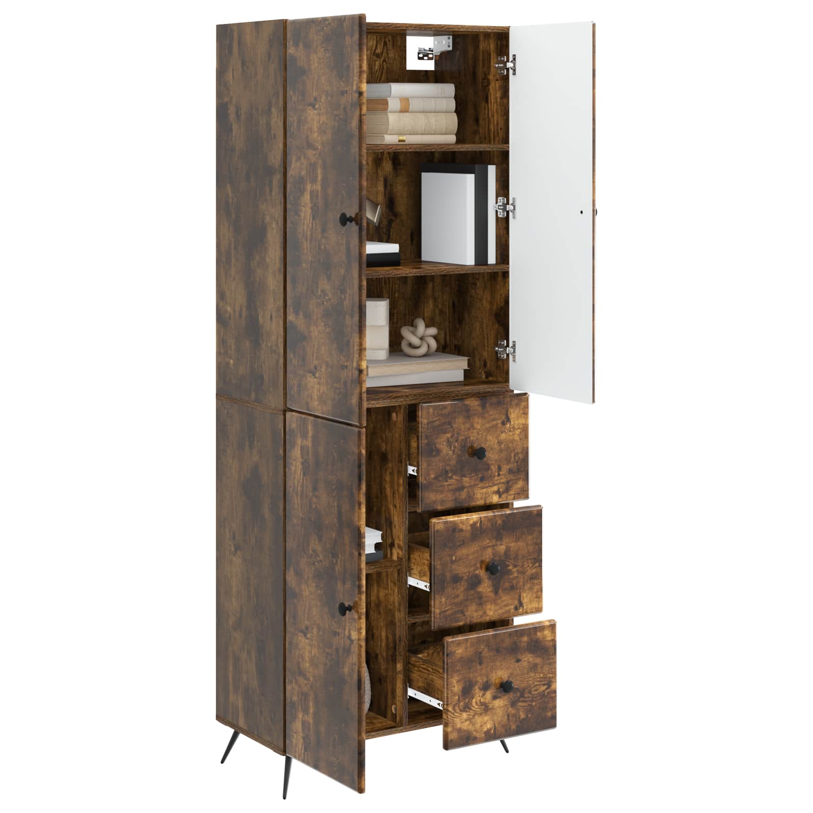 Ensemble de Meubles 2 pcs Chêne fumé Bois d'ingénierie - XIOS