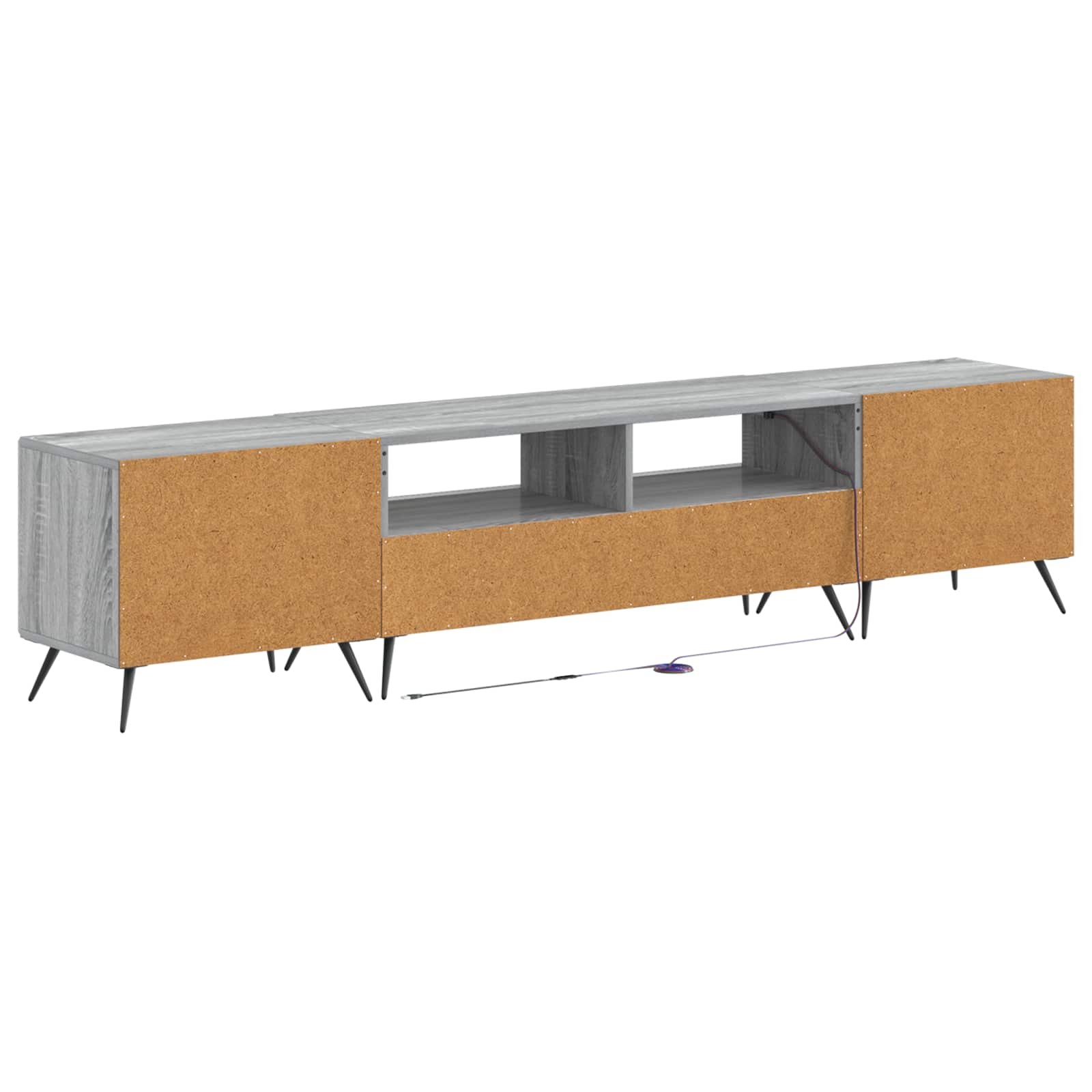 Meuble TV LED 5 pièces Sonoma gris Bois d'ingénierie