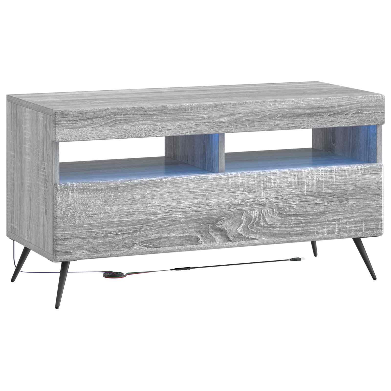 Meuble TV LED 5 pièces Sonoma gris Bois d'ingénierie
