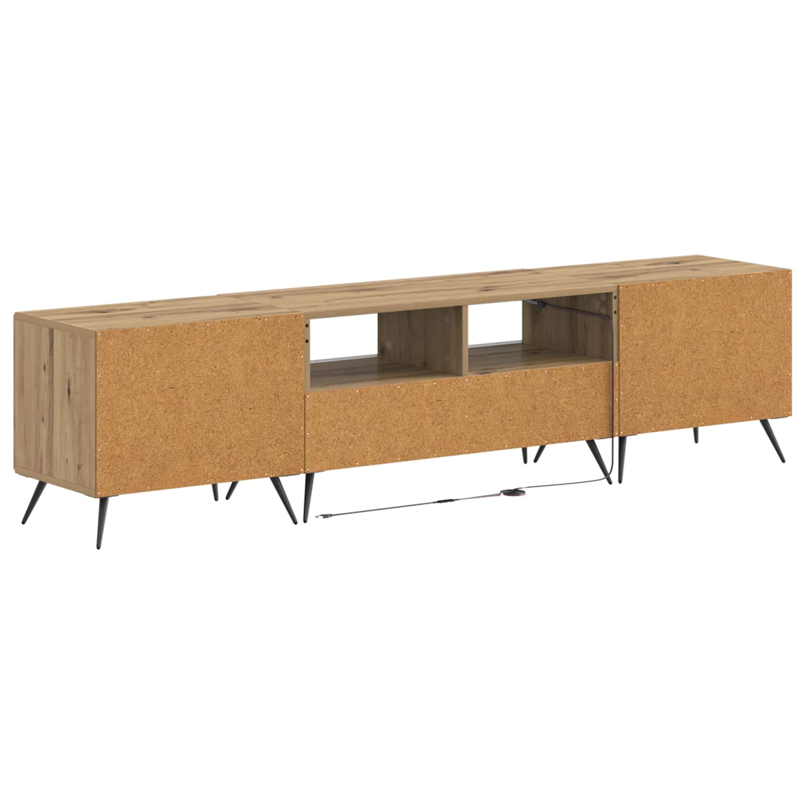 Meuble TV LED 5 pièces Chêne artisanal Bois d'ingénierie