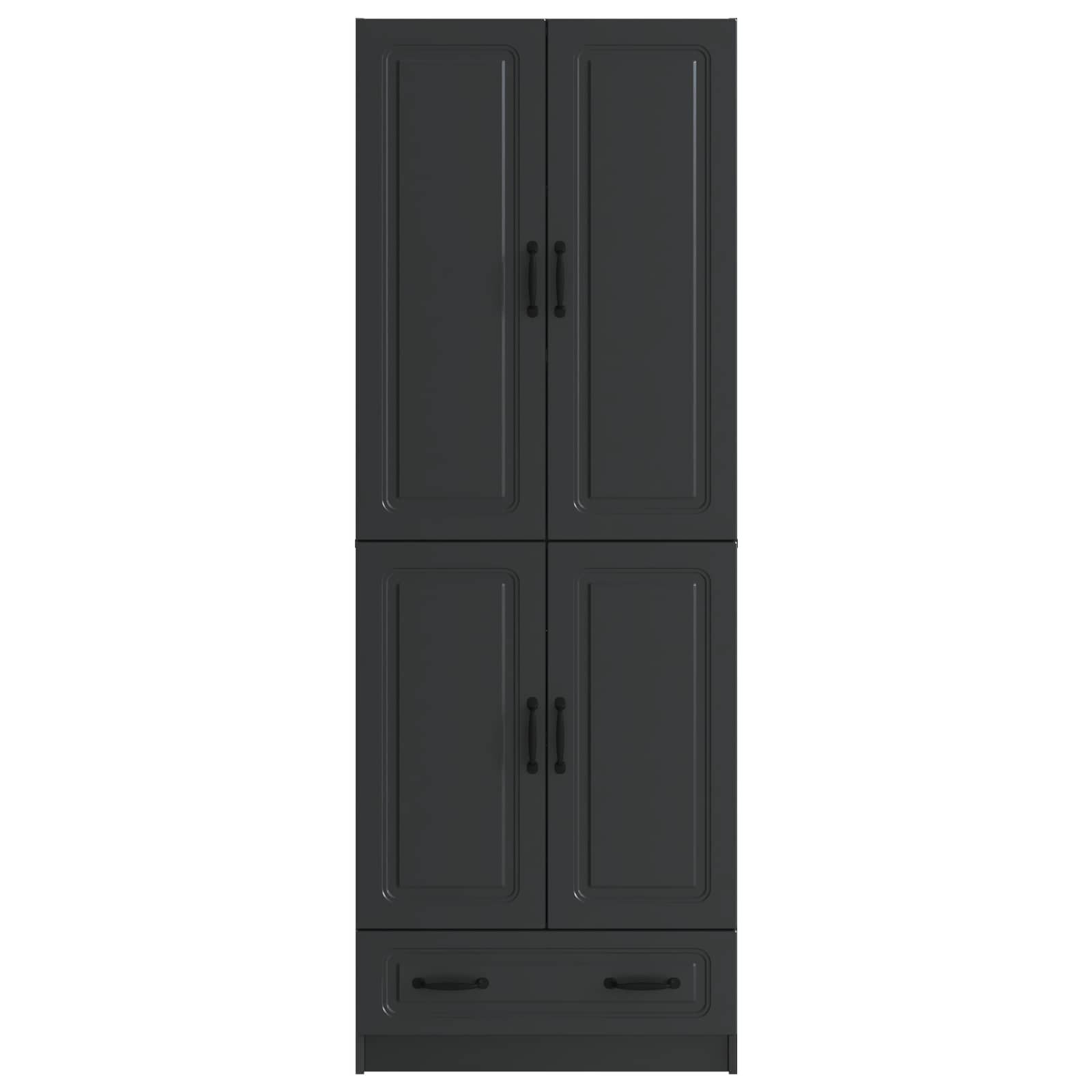 Ensemble de Meubles 2 pcs Noir Bois d'ingénierie - XIOS