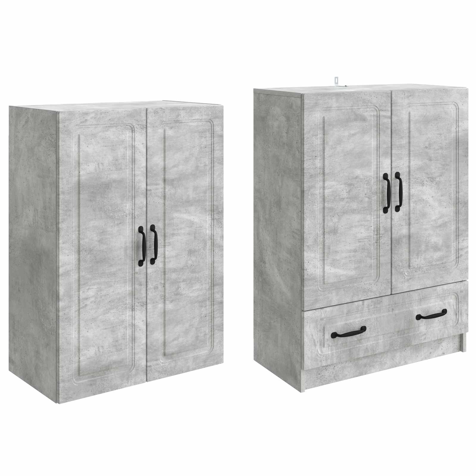 Ensemble de Meubles 2 pcs Gris béton Bois d'ingénierie - XIOS