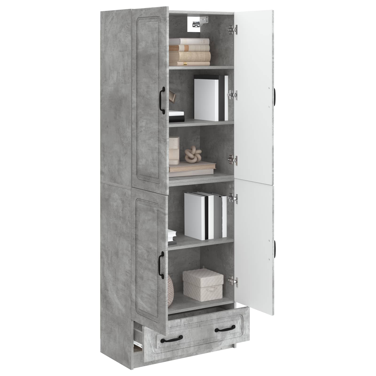 Ensemble de Meubles 2 pcs Gris béton Bois d'ingénierie - XIOS