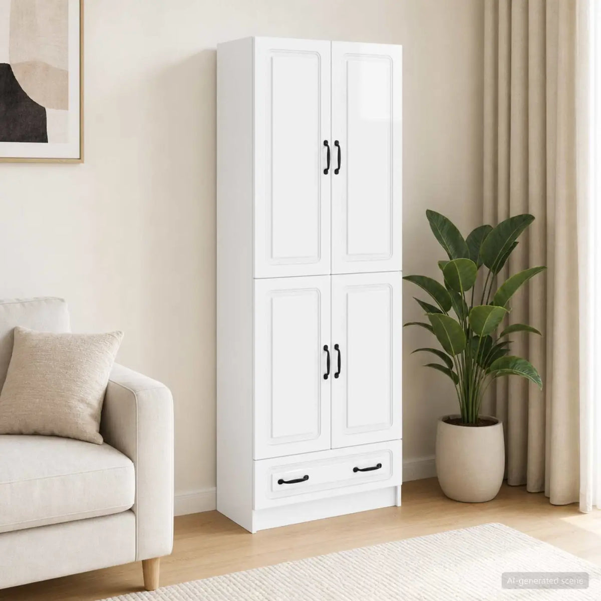 Ensemble de Meubles 2 pc Blanc brillant Bois d’ingénierie - XIOS