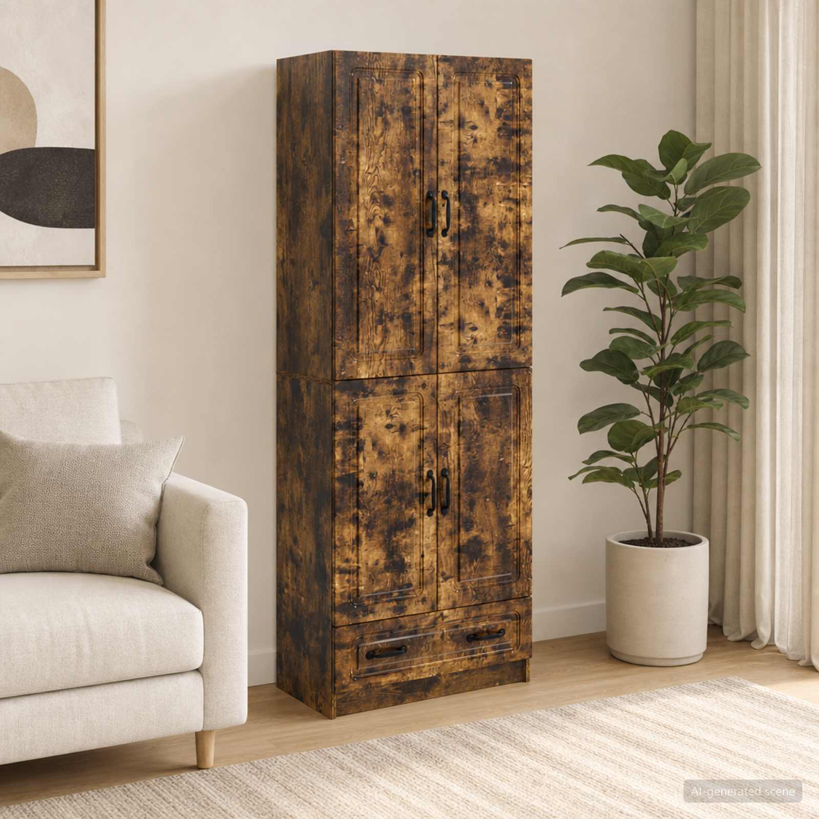 Ensemble de Meubles 2 pc Chêne fumé Bois d'ingénierie - XIOS