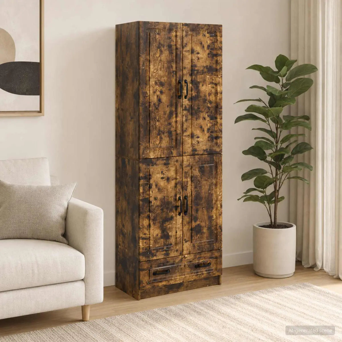 Ensemble de Meubles 2 pc Chêne fumé 66 x 34,5 x 92 cm - XIOS