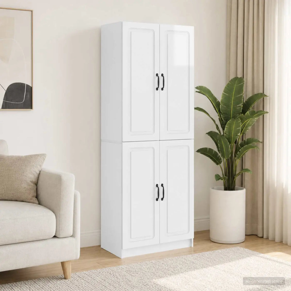 Ensemble de Meubles 2 pc Blanc brillant Bois d’ingénierie - XIOS