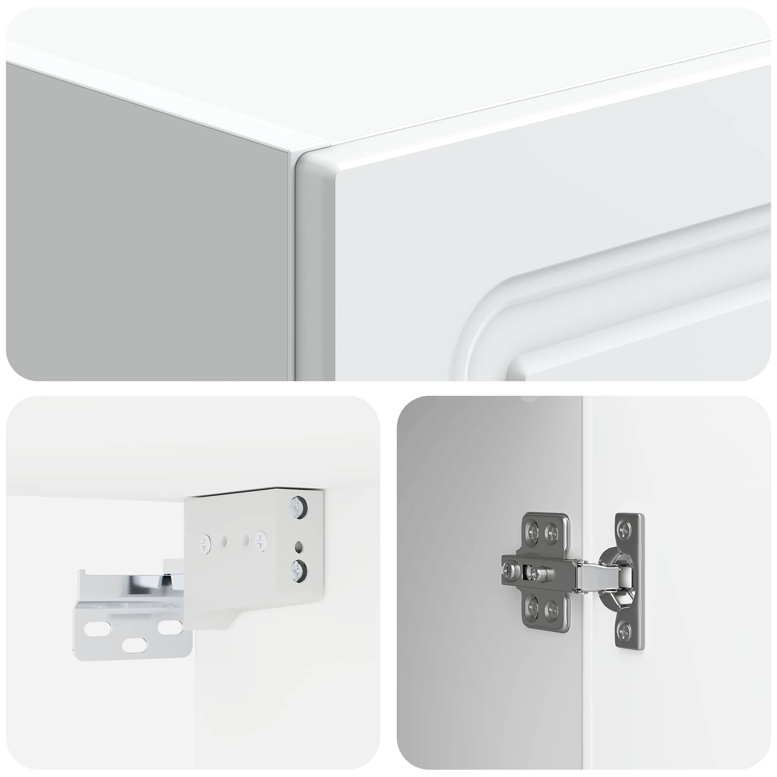 Ensemble de Meubles 2 pcs Blanc brillant Bois d'ingénierie - XIOS