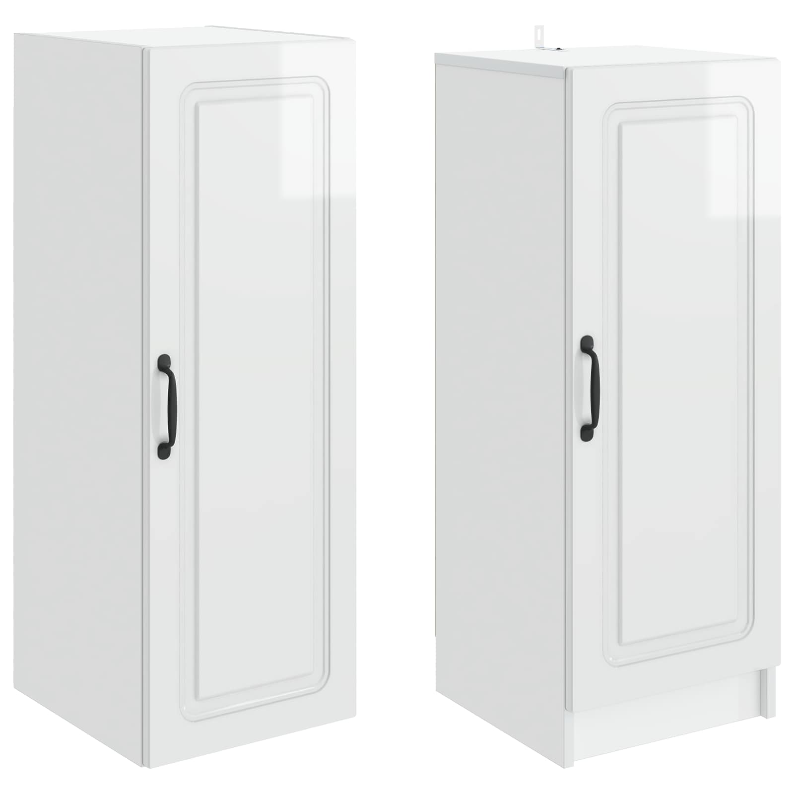Ensemble de Meubles 2 pcs Blanc brillant Bois d'ingénierie - XIOS