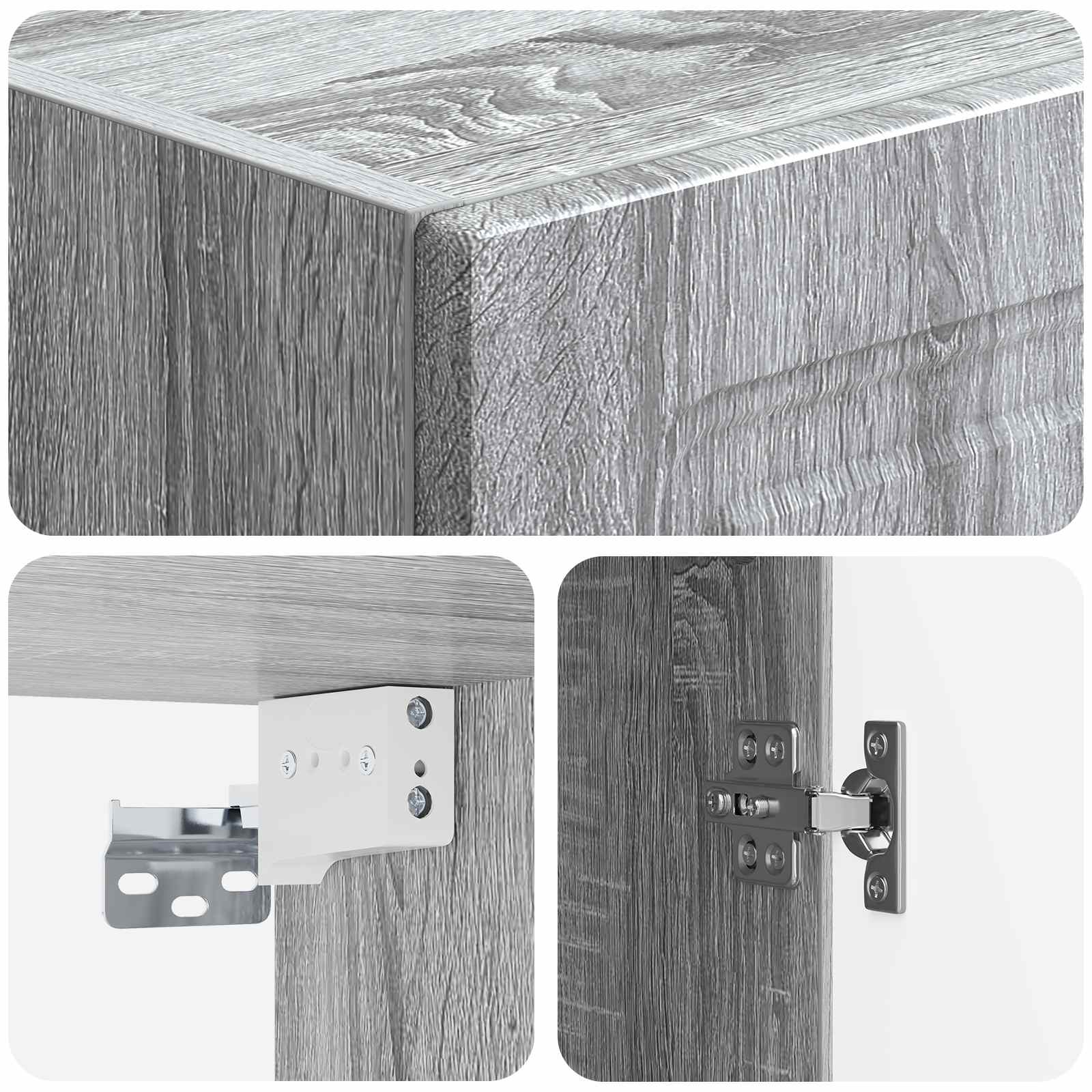 Ensemble de Meubles 2 pcs Sonoma gris Bois d'ingénierie