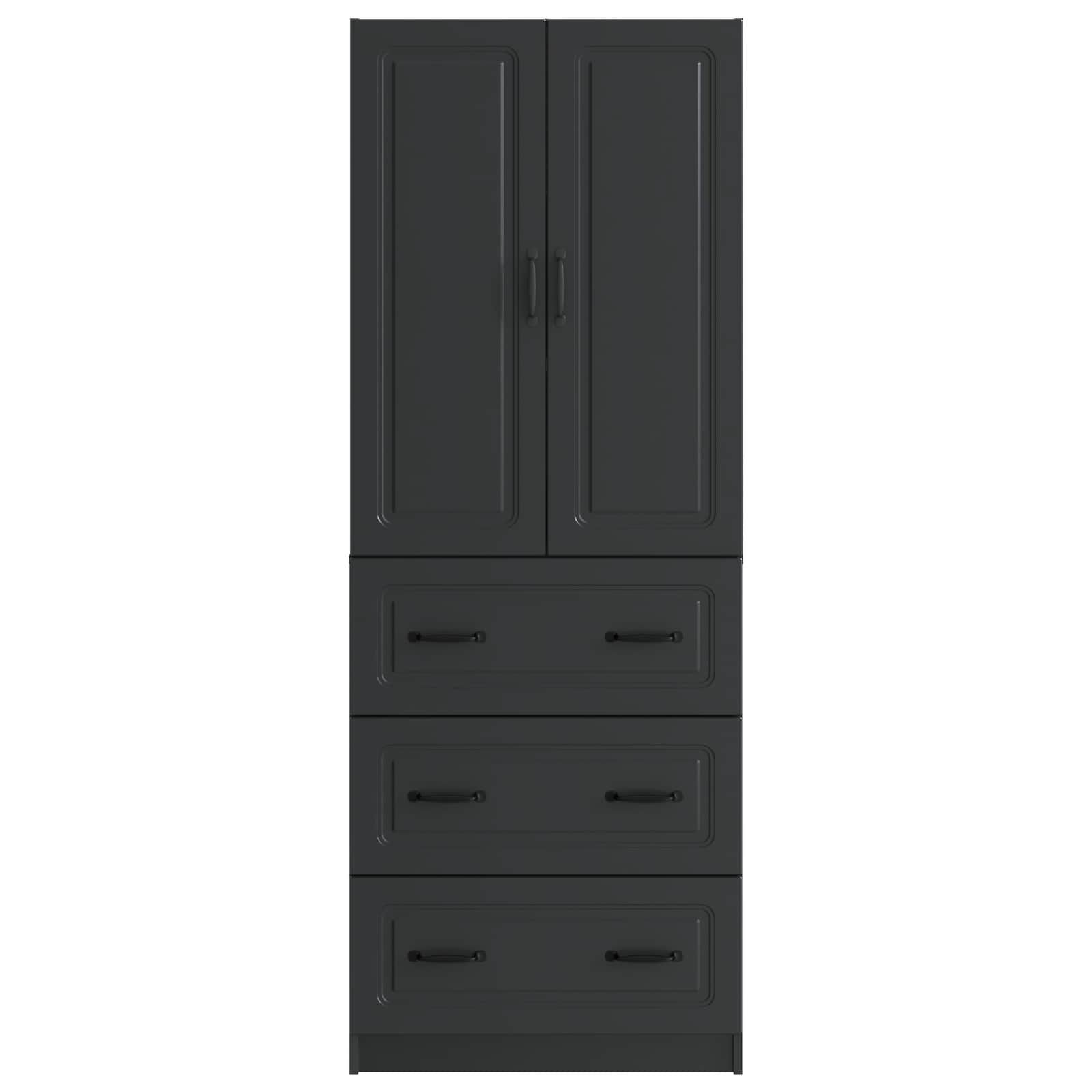 Ensemble de Meubles 2 pcs Noir 66 x 34,5 x 87 cm
