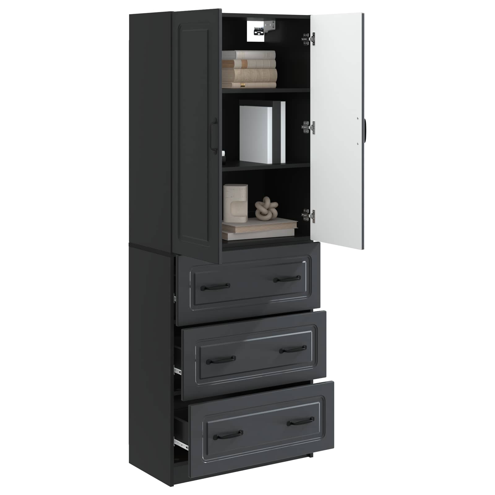 Ensemble de Meubles 2 pcs Noir 66 x 34,5 x 87 cm