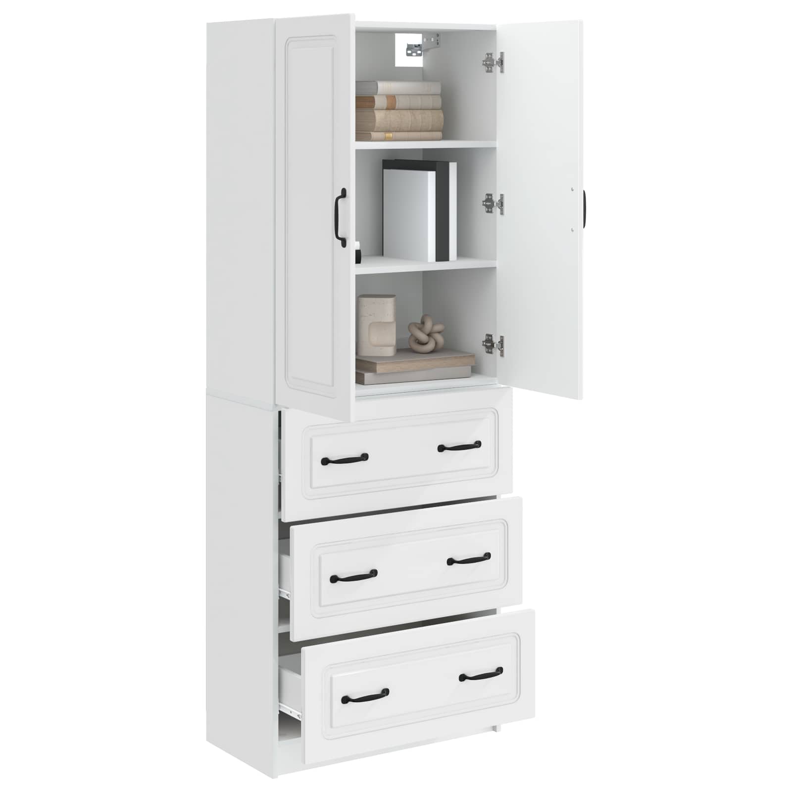 Ensemble de Meubles 2 pcs Blanc brillant 66 x 34,5 x 87 cm - XIOS