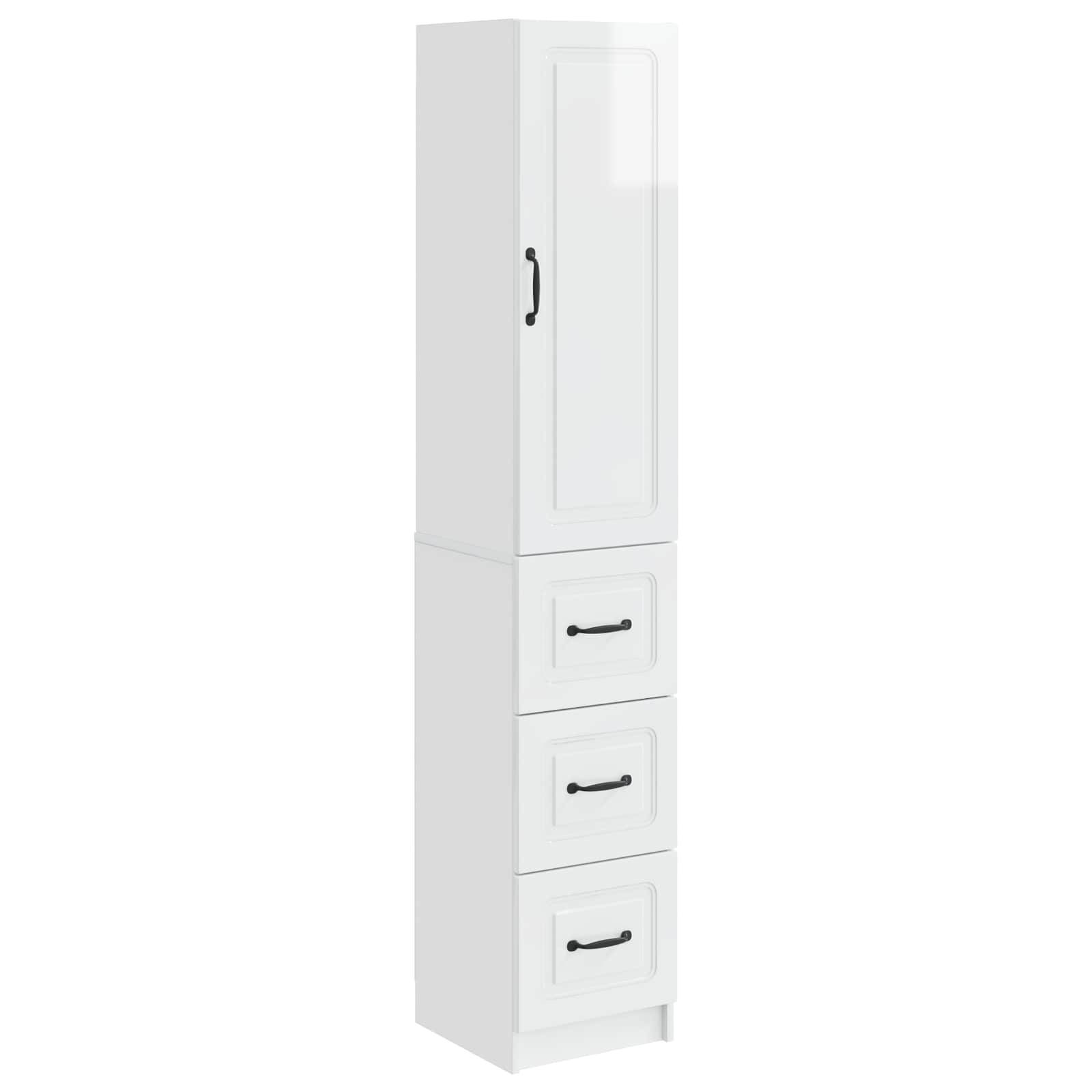 Ensemble de Meubles 2 pcs Blanc brillant 33 x 34,5 x 87 cm - XIOS