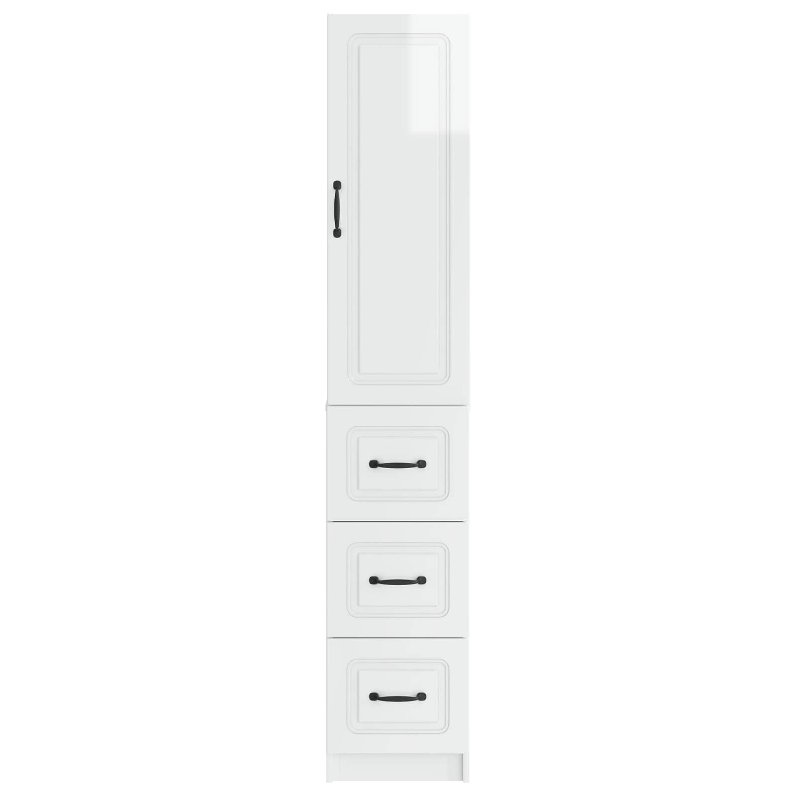 Ensemble de Meubles 2 pcs Blanc brillant 33 x 34,5 x 87 cm - XIOS