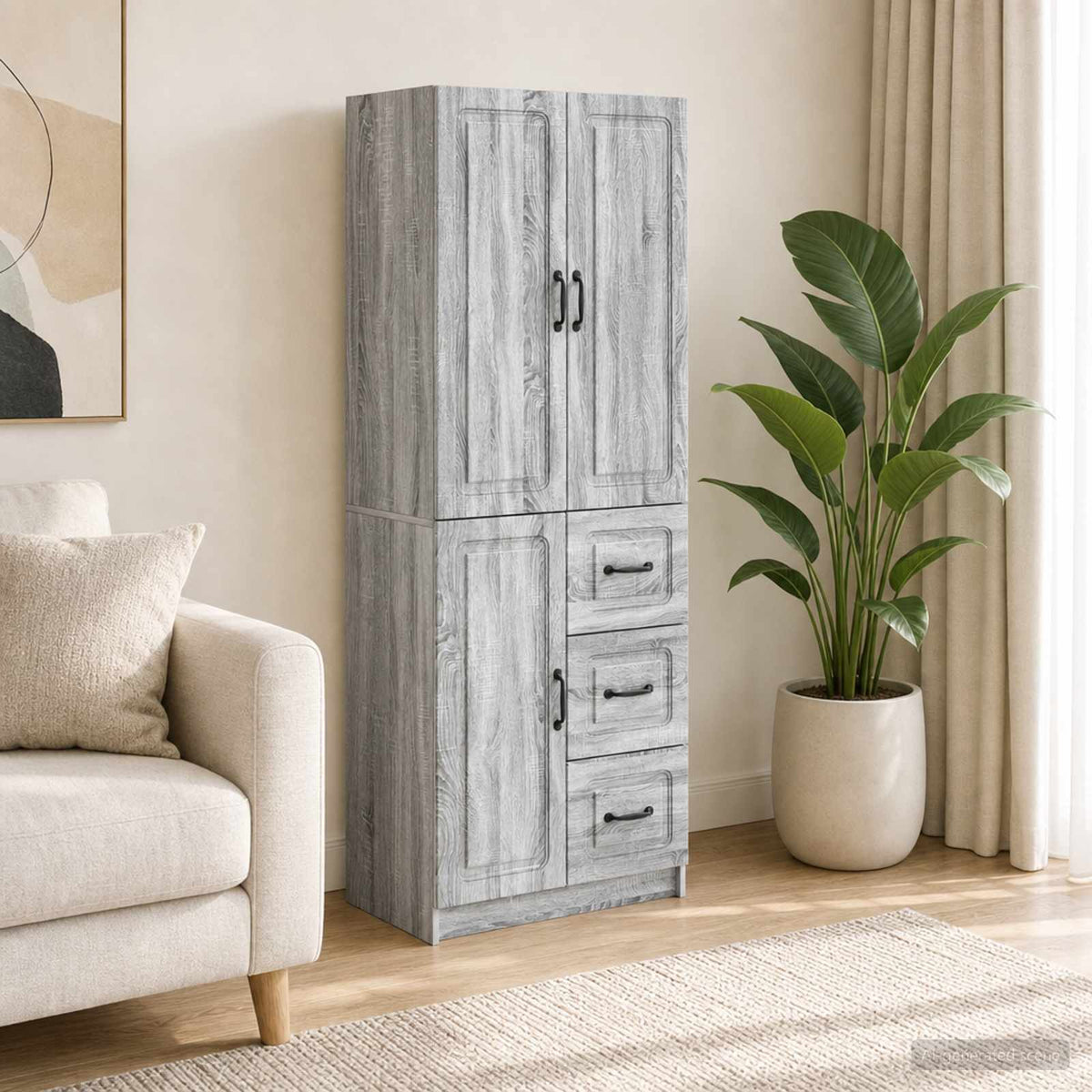Ensemble de Meubles 2 pc Sonoma gris Bois d'ingénierie - XIOS