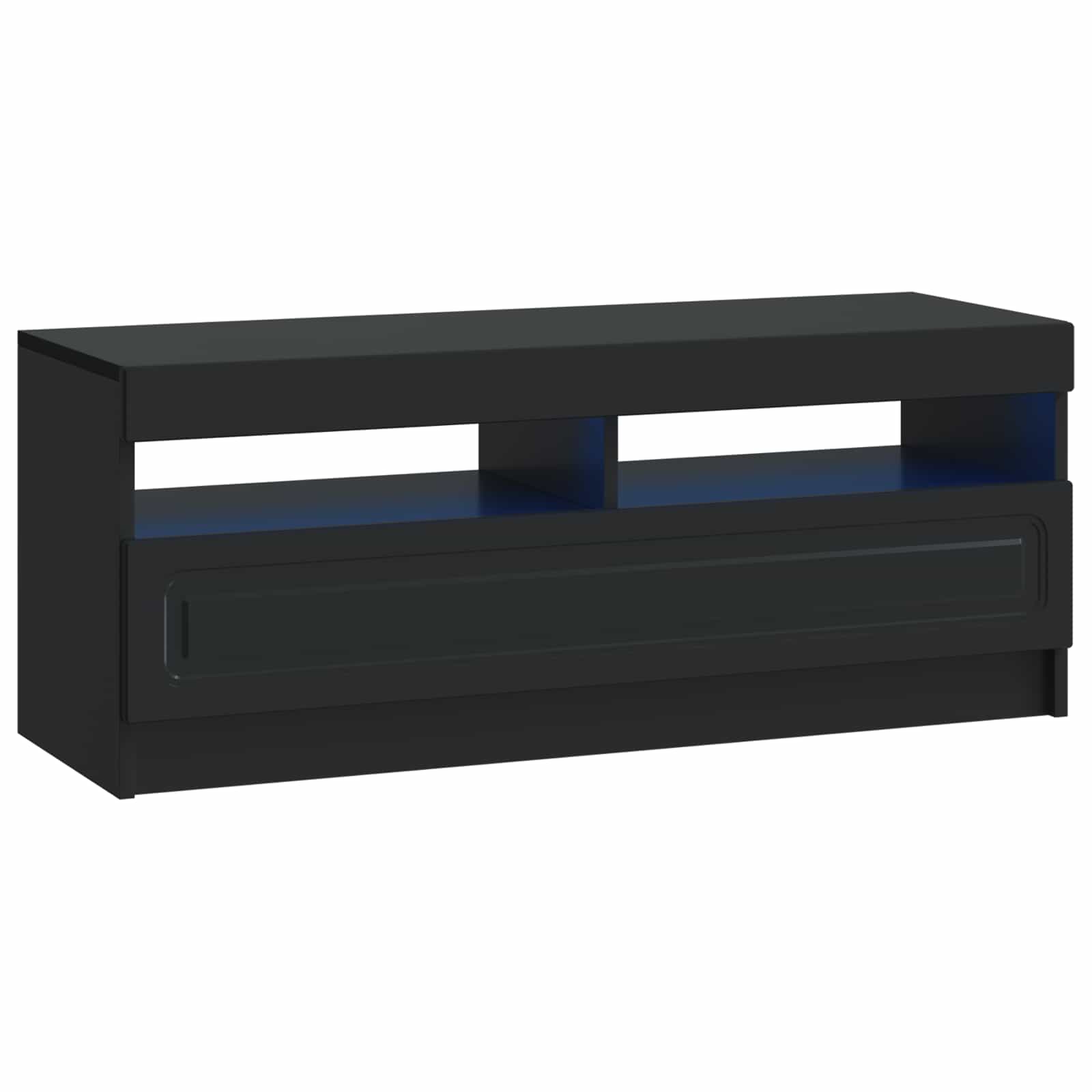 Meuble TV LED 5 pièces Noir Bois d'ingénierie