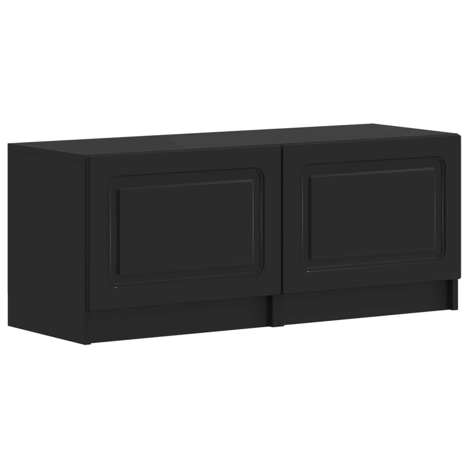 Meuble TV LED 5 pièces Noir Bois d'ingénierie