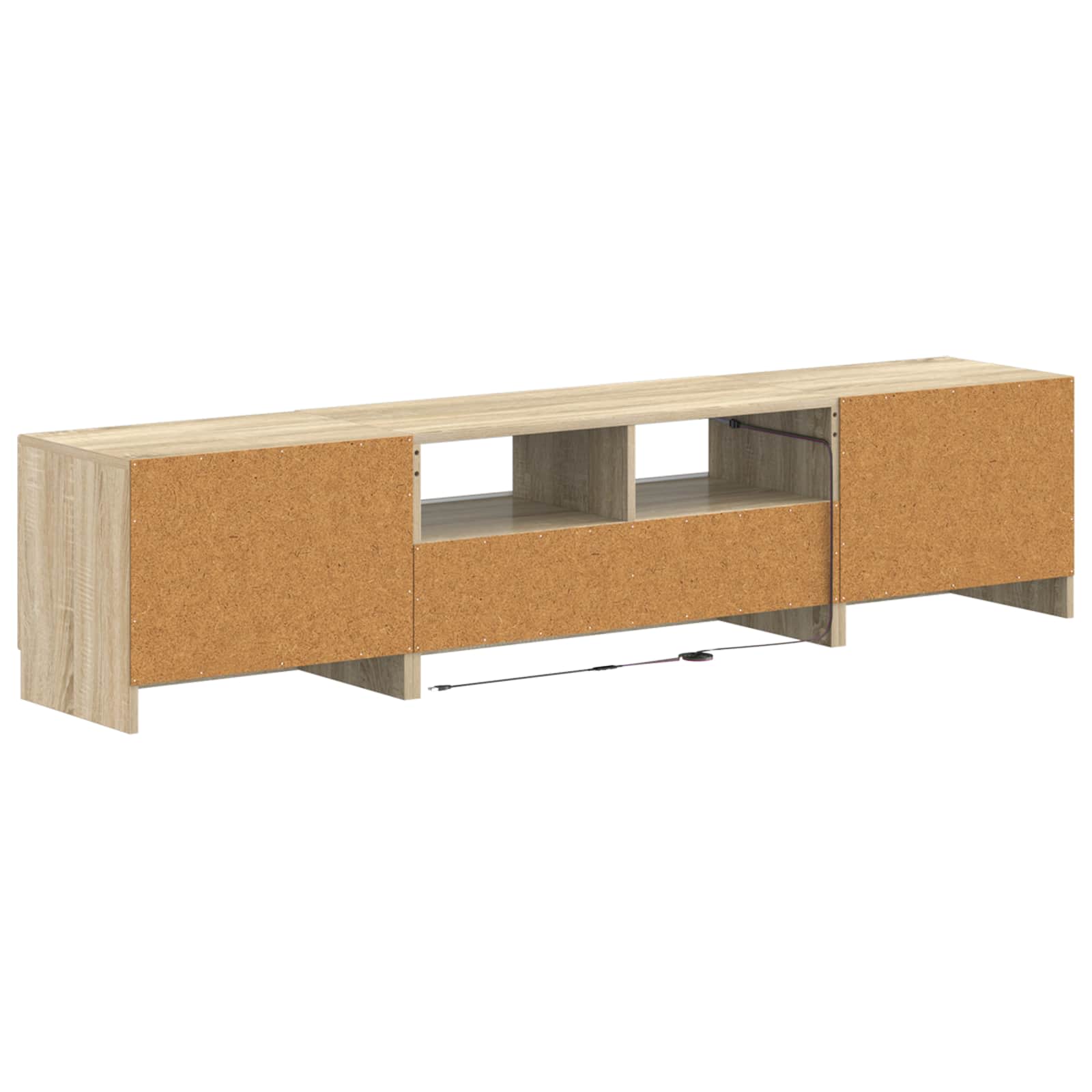 Meuble TV LED 5 pièces Chêne Sonoma Bois d'ingénierie