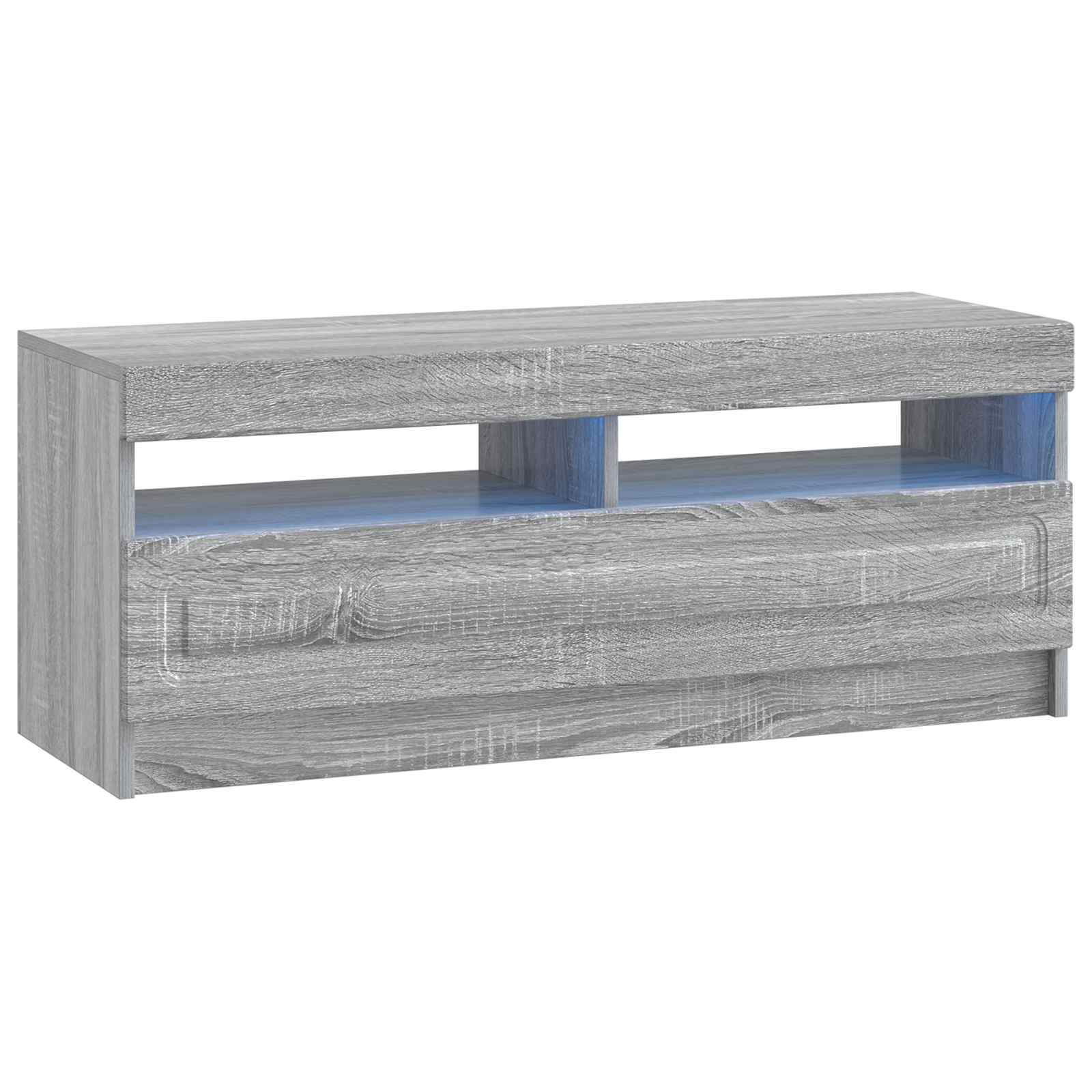 Meuble TV LED 5 pièces Sonoma gris Bois d'ingénierie