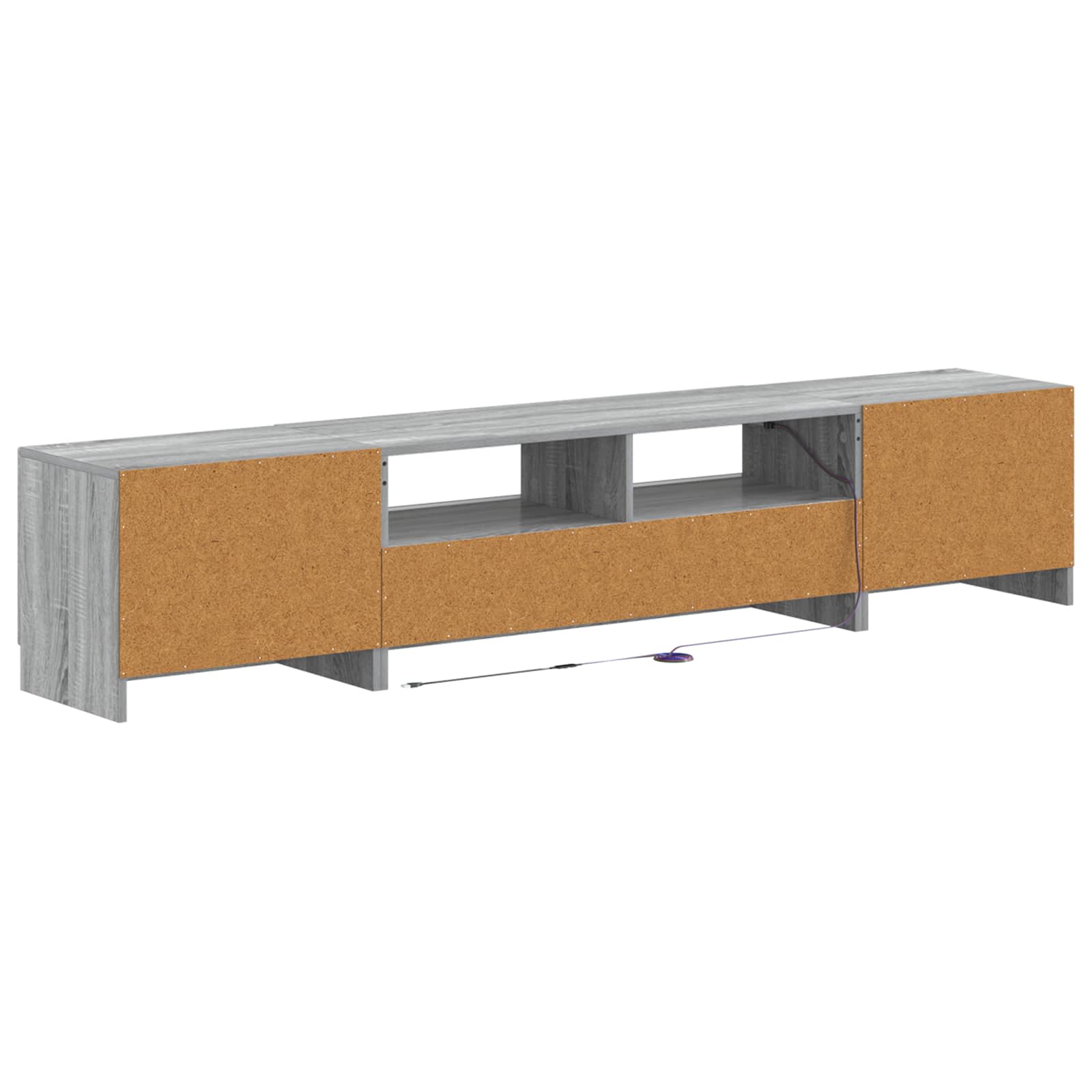 Meuble TV LED 5 pièces Sonoma gris Bois d'ingénierie