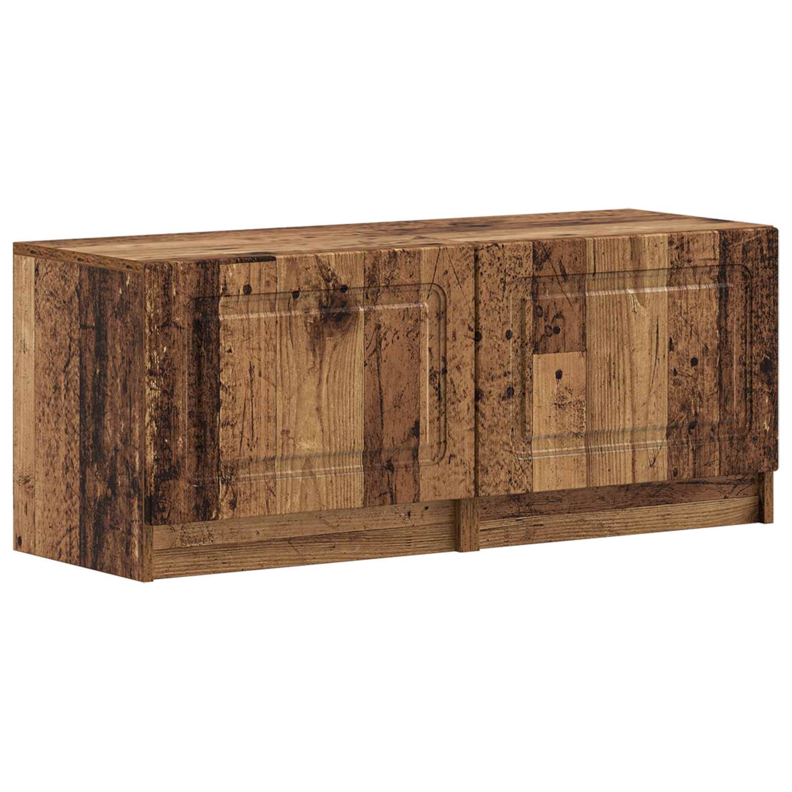 Meuble TV LED 5 pièces Bois ancien Bois d'ingénierie