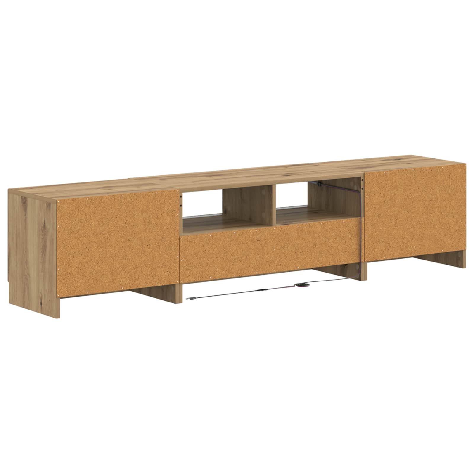 Meuble TV LED 5 pièces Chêne artisanal Bois d'ingénierie