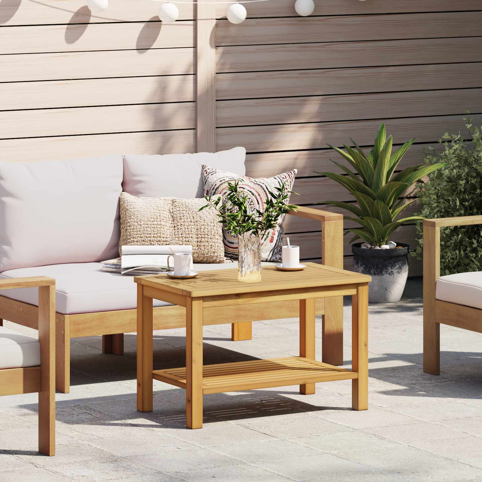 Table d'appoint Huile Naturelle 70 x 40 x 45 cm - XIOS