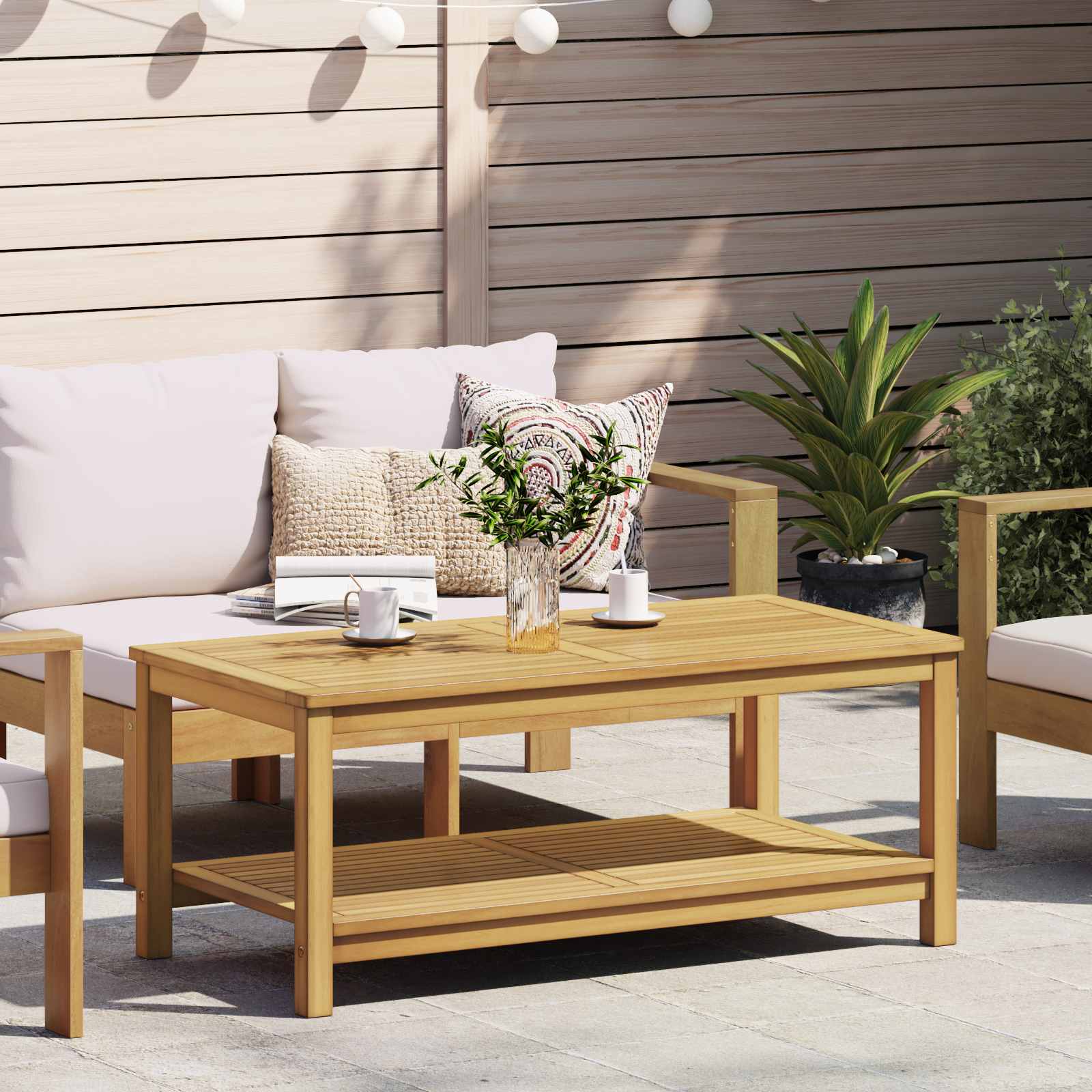 Table d'appoint Huile Naturelle 110 x 55 x 45 cm - XIOS