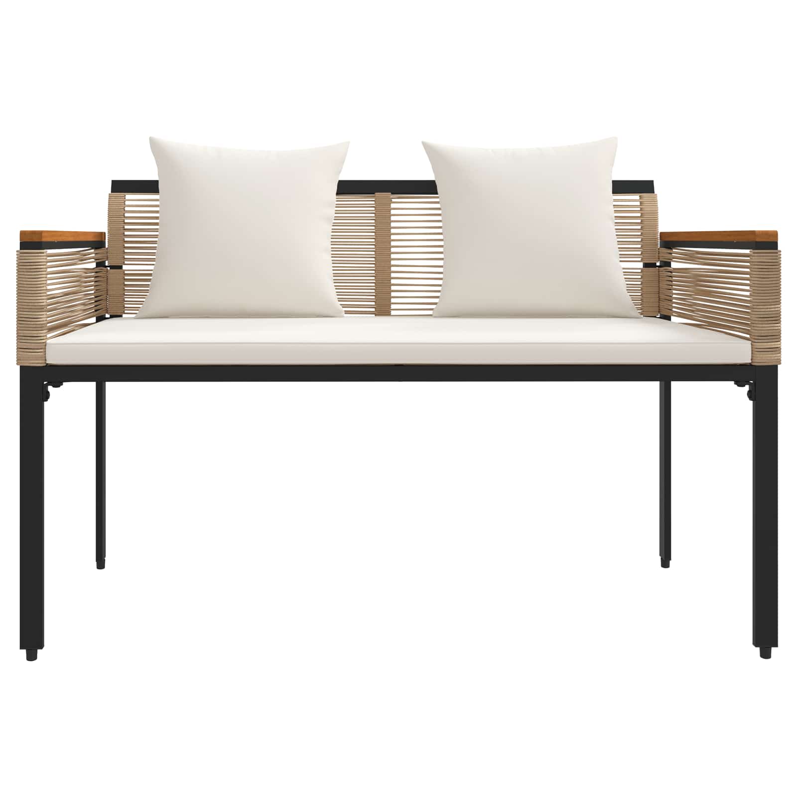 Ensemble de meubles d'extérieur Beige et blanc crème polyrotin - XIOS