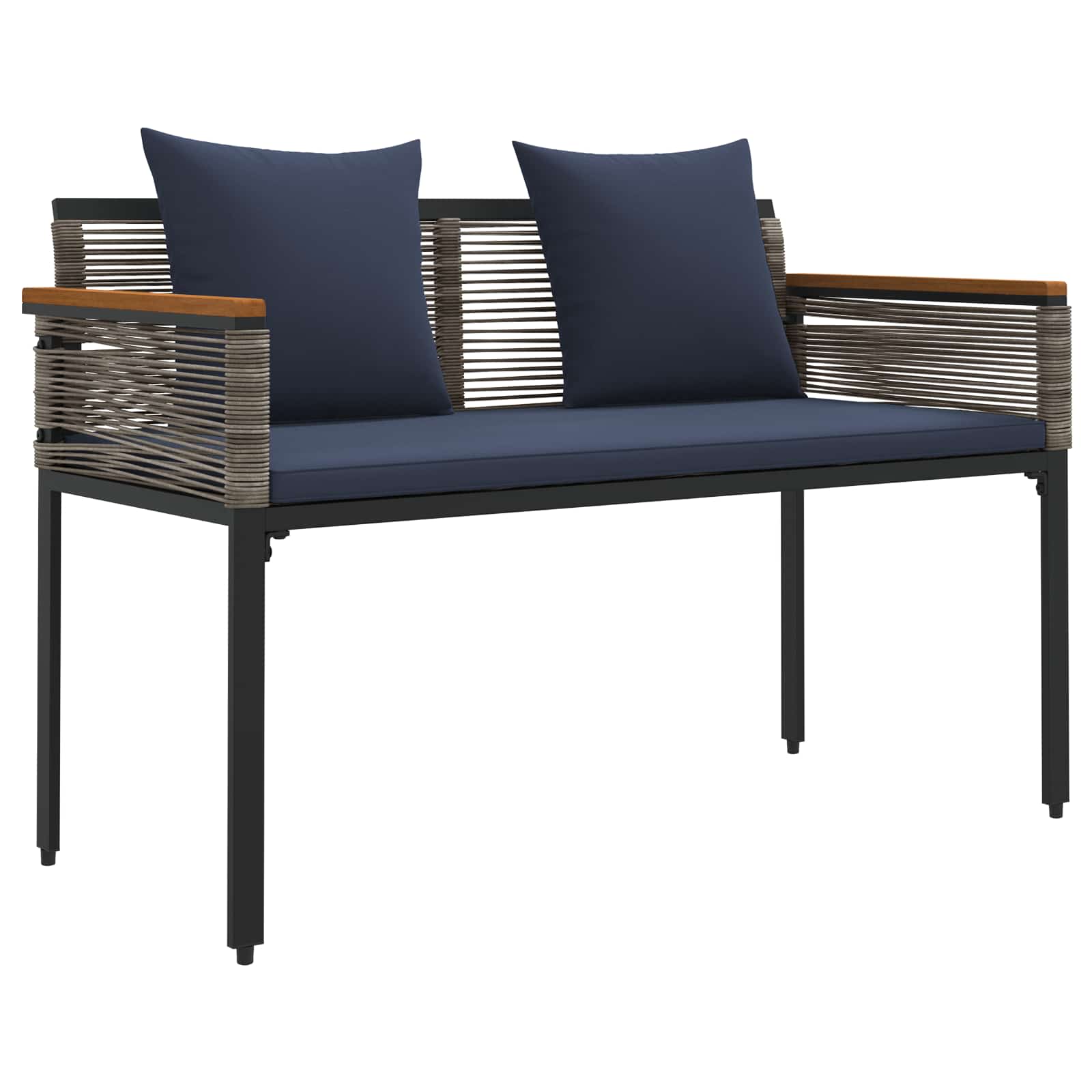 Ensemble de meubles d'extérieur Gris et bleu marine polyrotin - XIOS