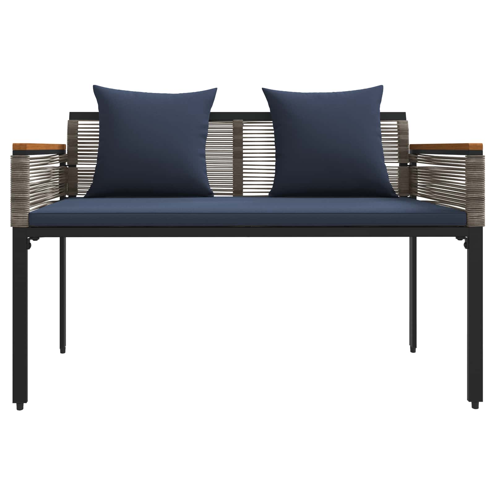 Ensemble de meubles d'extérieur Gris et bleu marine polyrotin - XIOS