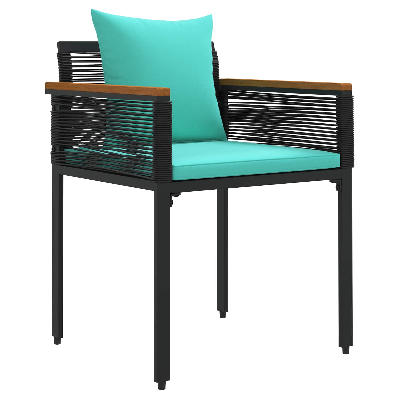 Ensemble de meubles d'extérieur Noir et turquoise polyrotin - XIOS