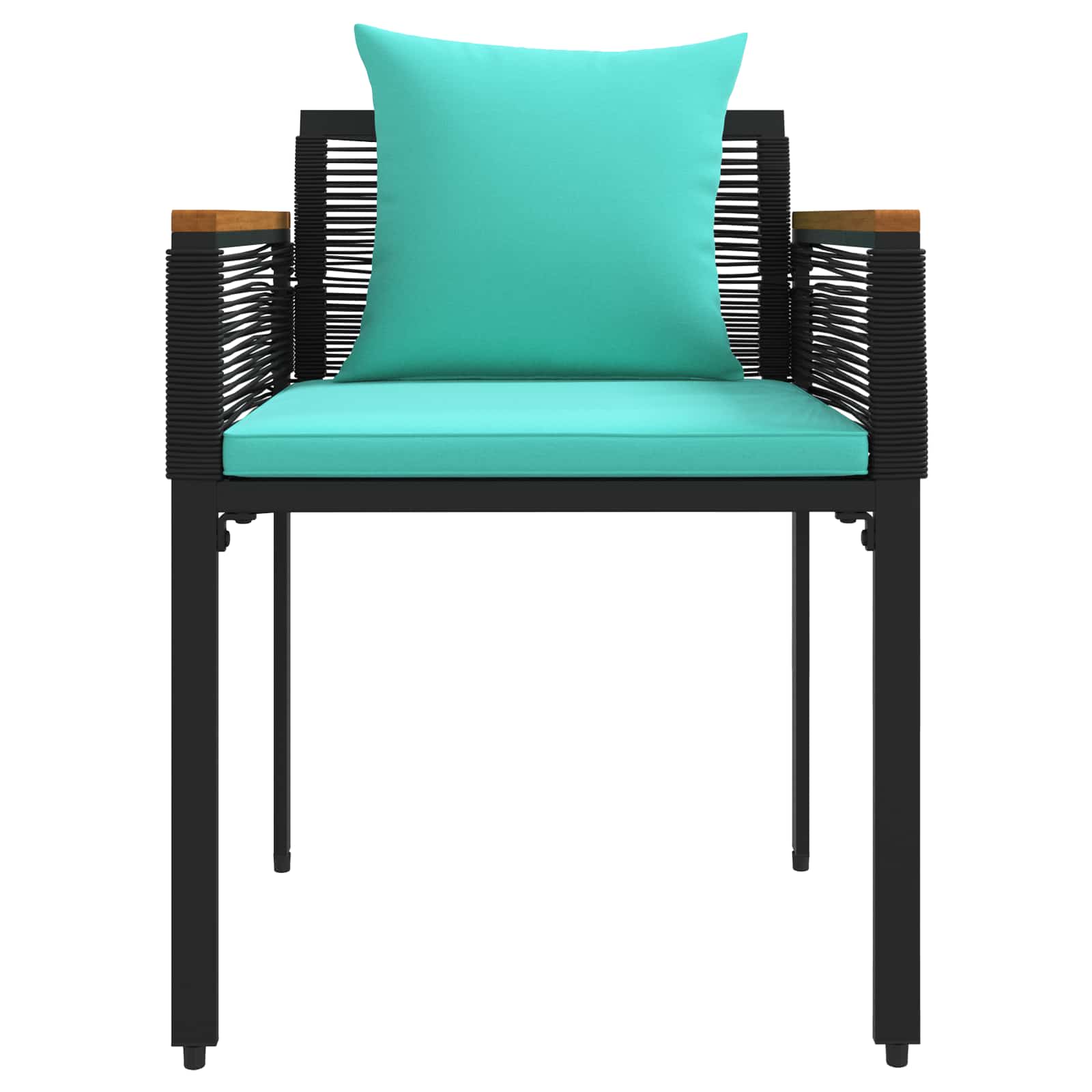 Ensemble de meubles d'extérieur Noir et turquoise polyrotin - XIOS