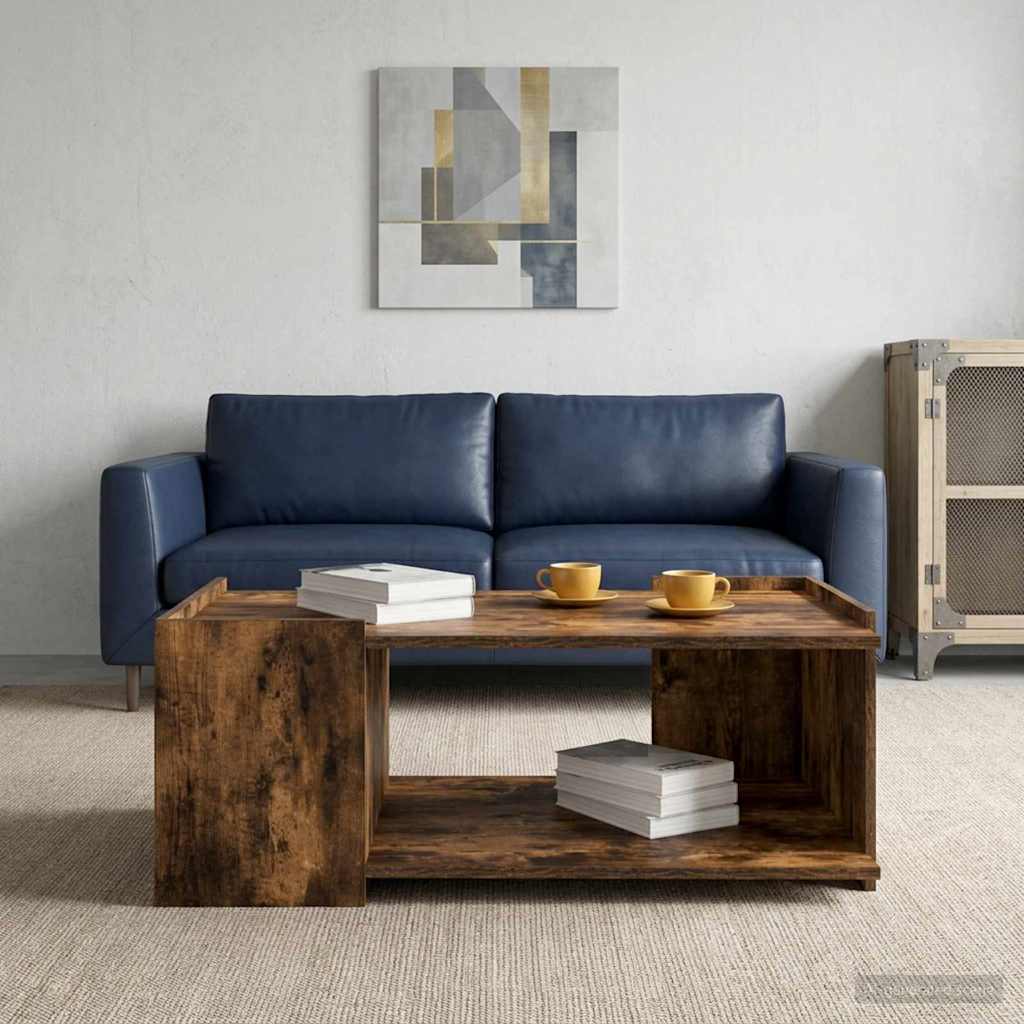 Table basse Chêne fumé 90 x 50 x 33 cm Bois d'ingénierie - XIOS