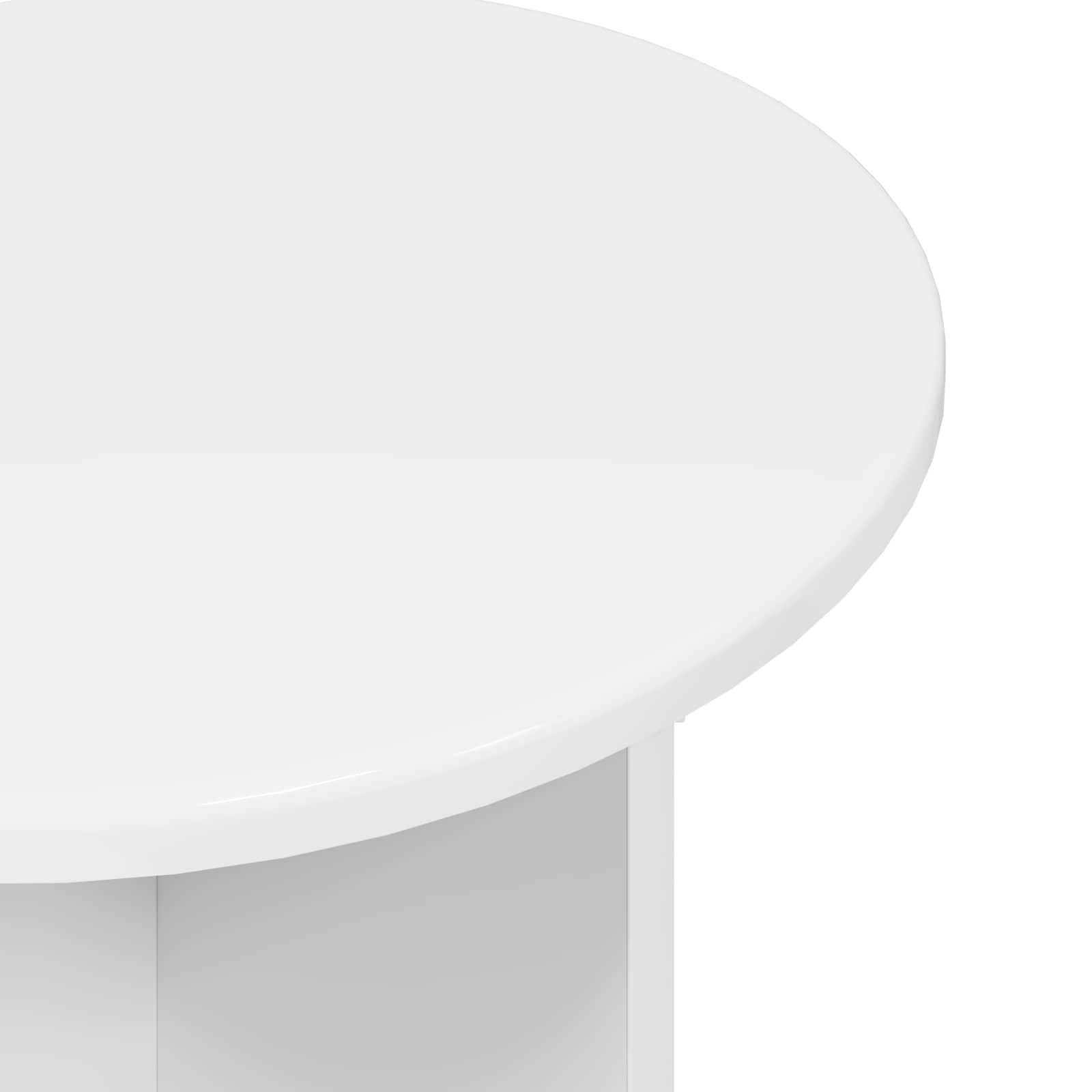 Ensemble de tables d'appoint avec stockage 2 pcs Blanc brillant - XIOS