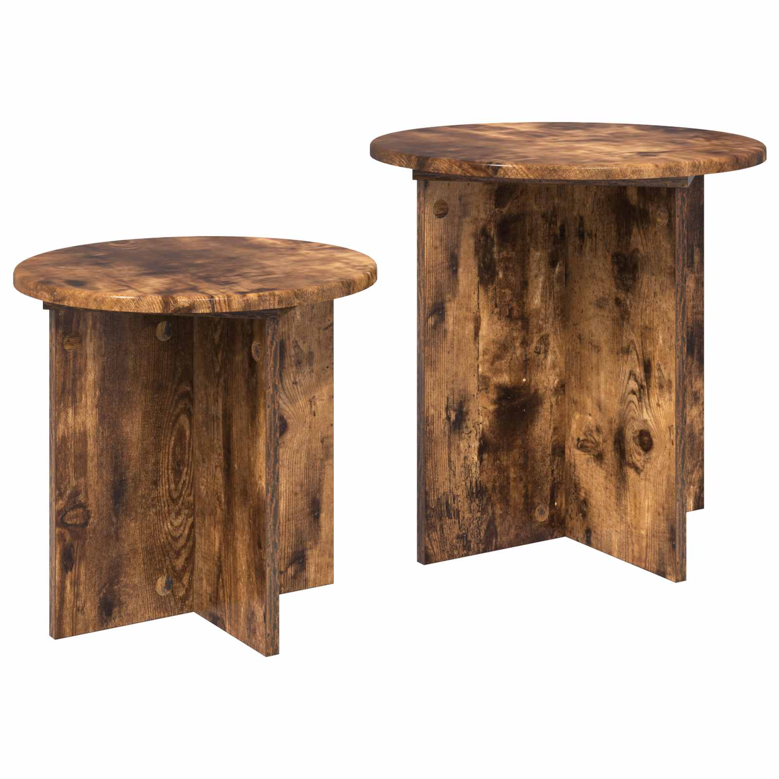 Ensemble de tables d'appoint 2 pcs Chêne Fumé Bois d’ingénierie - XIOS