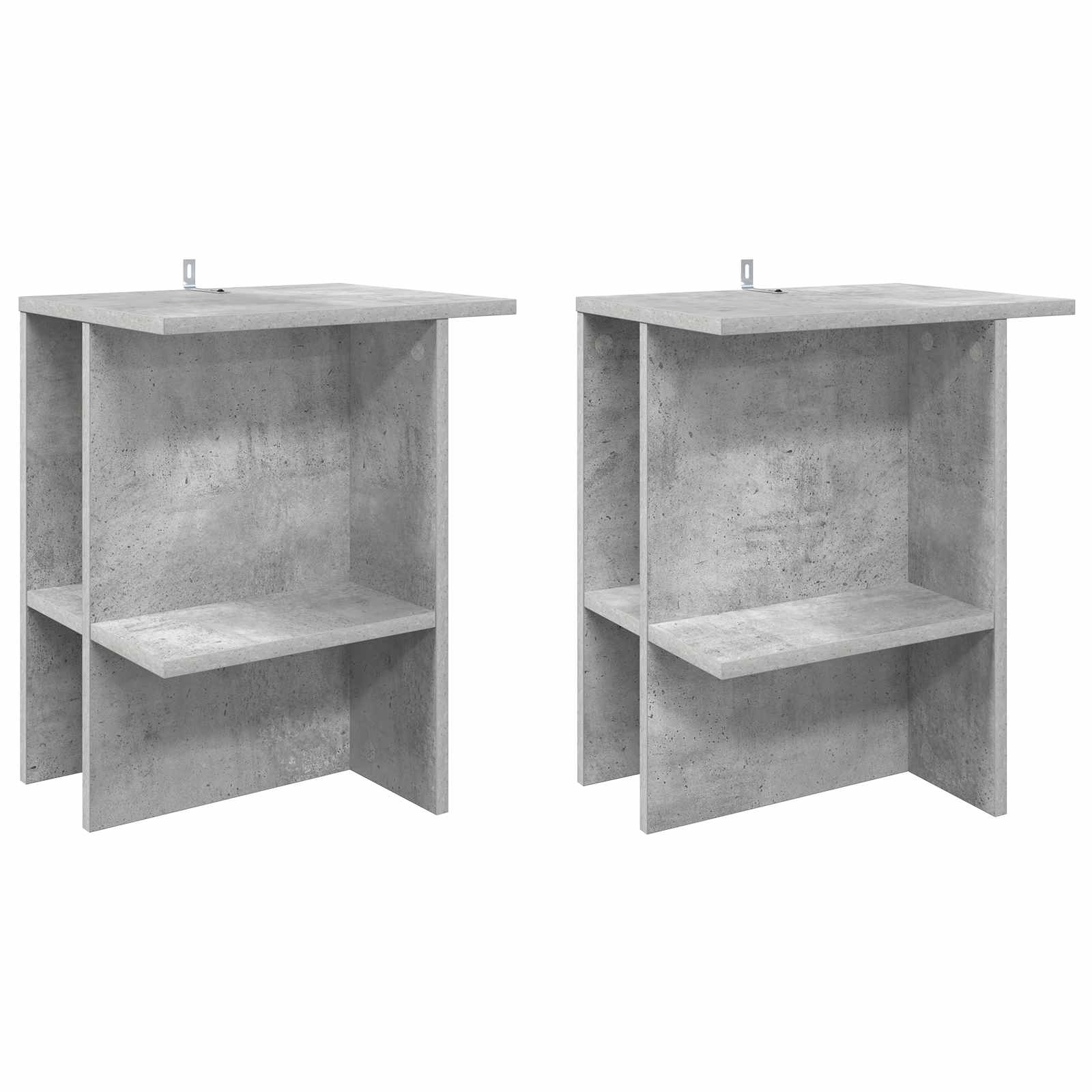 Table basse 2 pcs Gris béton 40 x 30 x 49 cm Bois d'ingénierie - XIOS