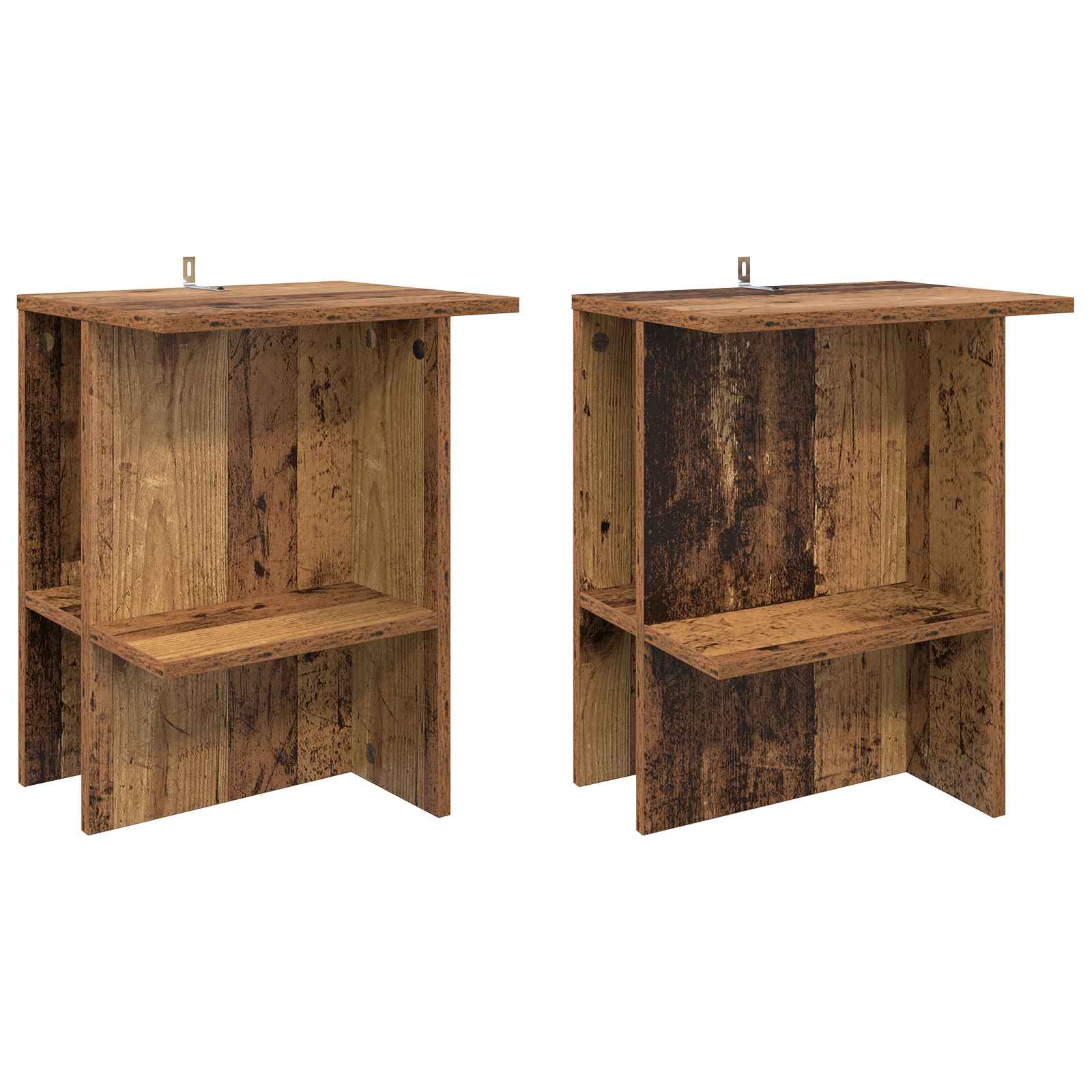 Table basse 2 pcs Bois ancien 40 x 30 x 49 cm Bois d'ingénierie - XIOS