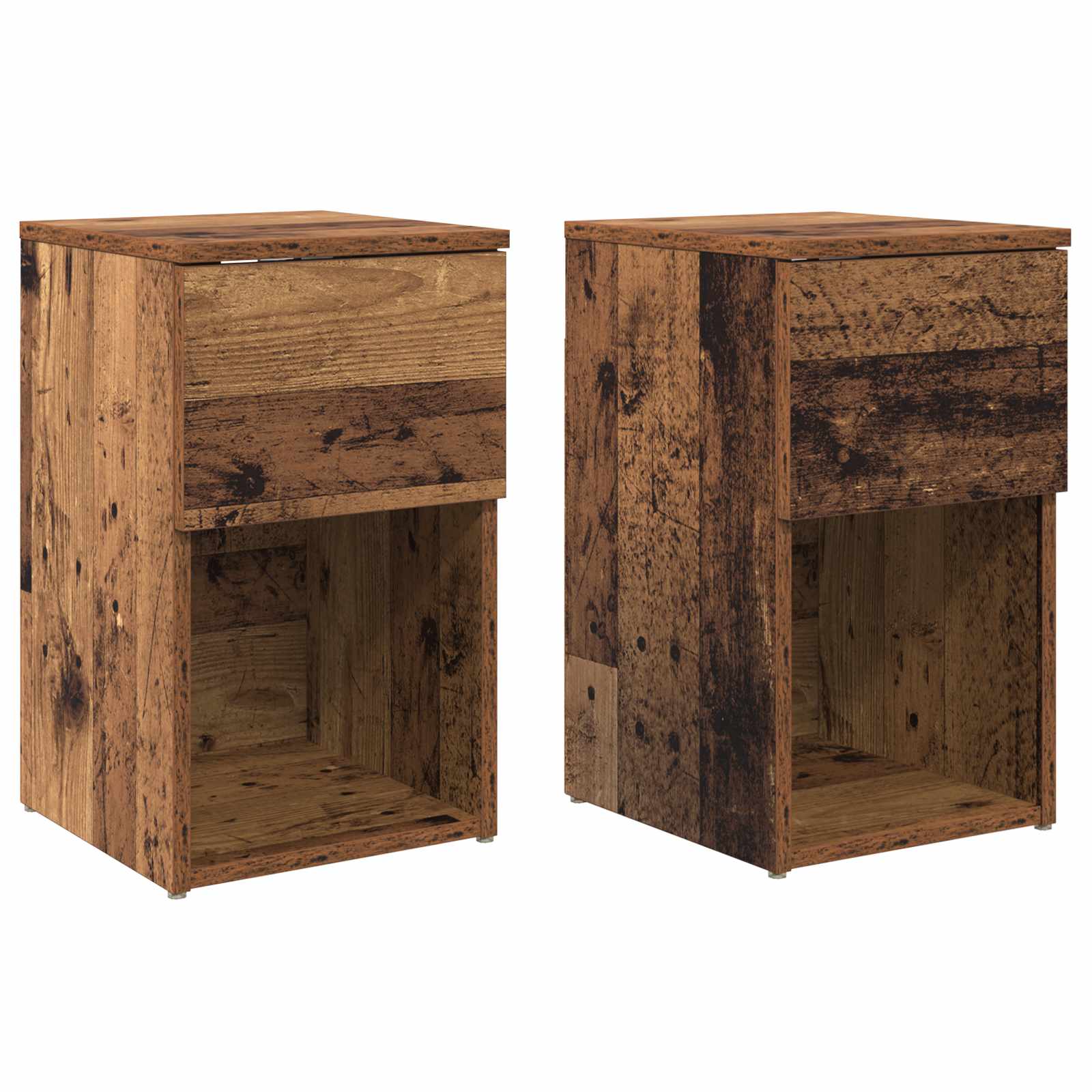Armoire de lit 2 pcs Bois ancien 29 x 31,5 x 49 cm - XIOS