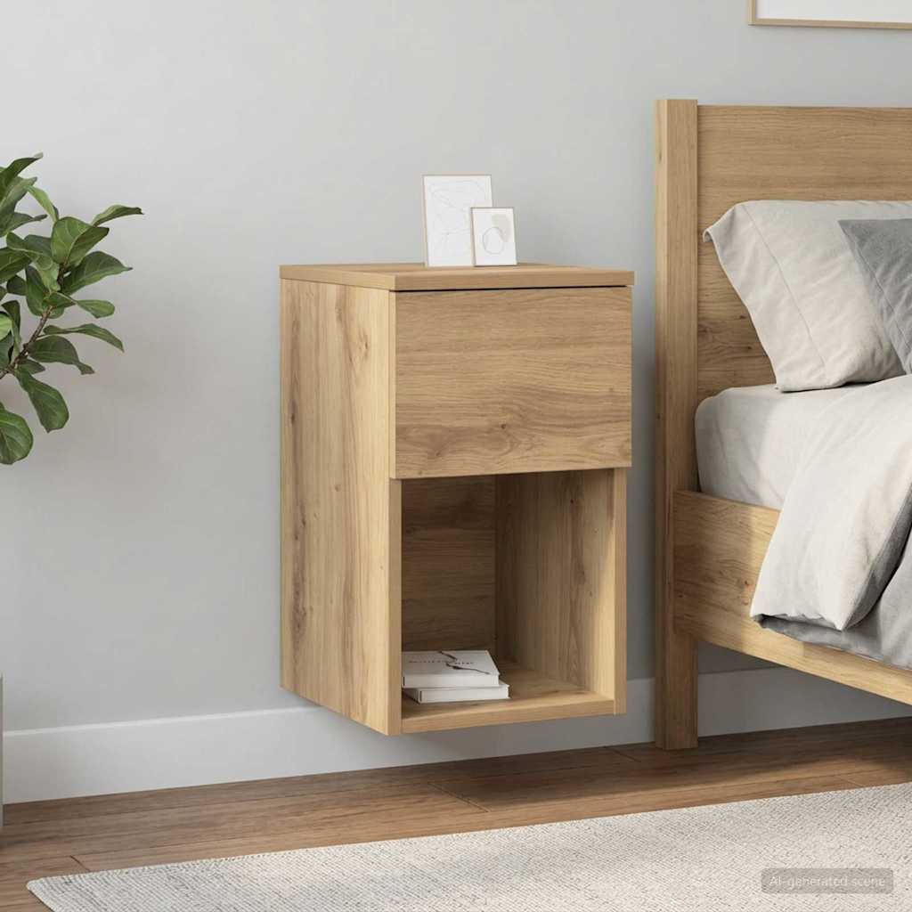 Armoire de lit 2 pc Chêne artisanal 29 x 31,5 x 49 cm - XIOS