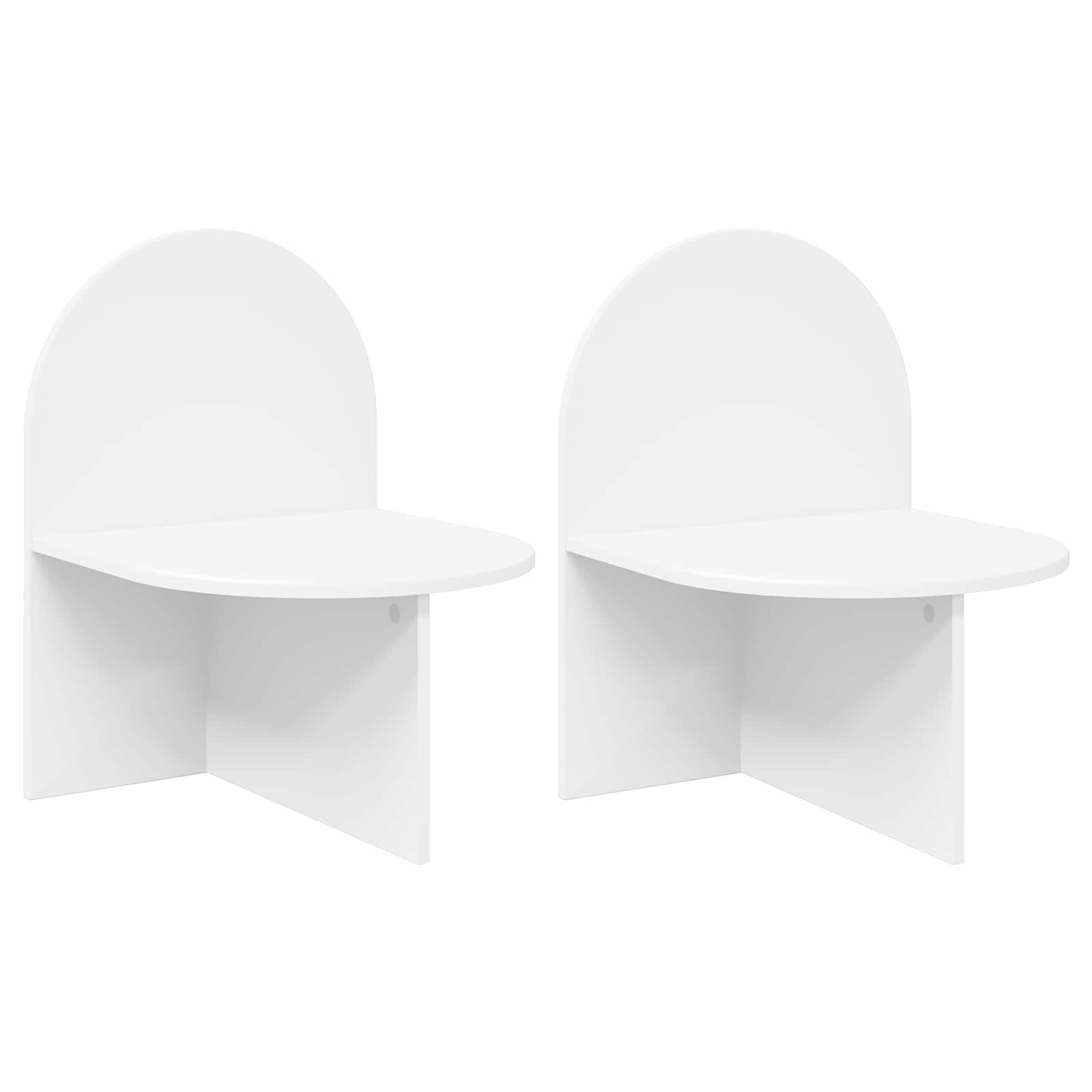 Table de chevet 2 pcs Blanc 48 x 49 x 65 cm Bois d’ingénierie - XIOS