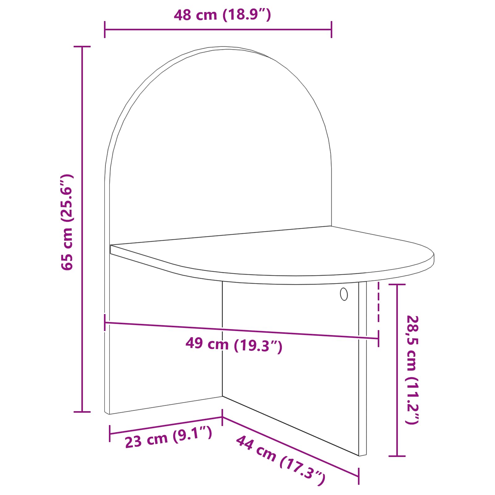 Table de chevet 2 pcs Blanc 48 x 49 x 65 cm Bois d’ingénierie - XIOS