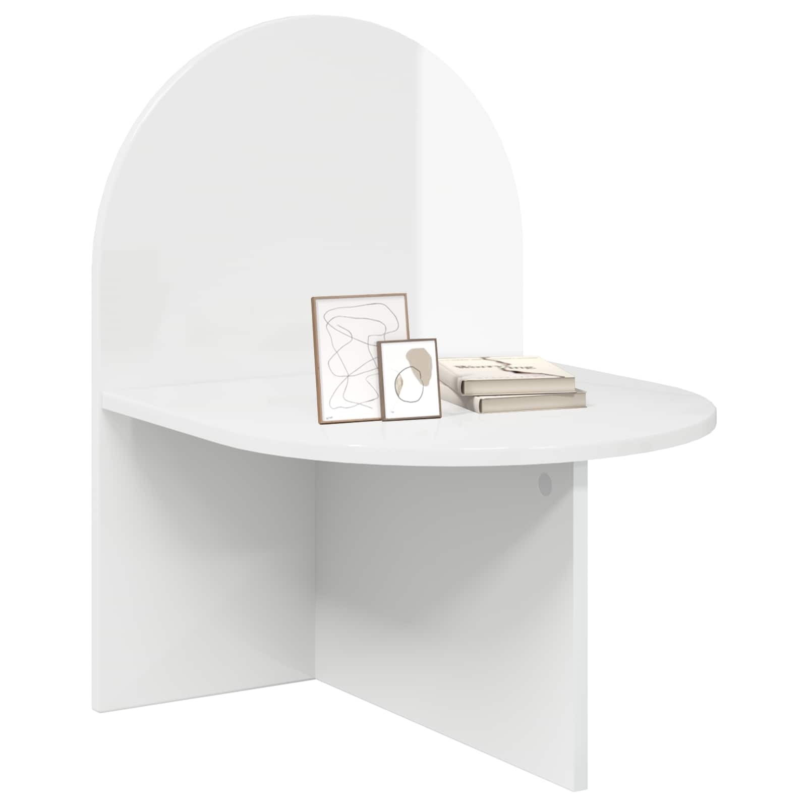 Table de chevet 2 pcs Blanc brillant 48 x 49 x 65 cm - XIOS