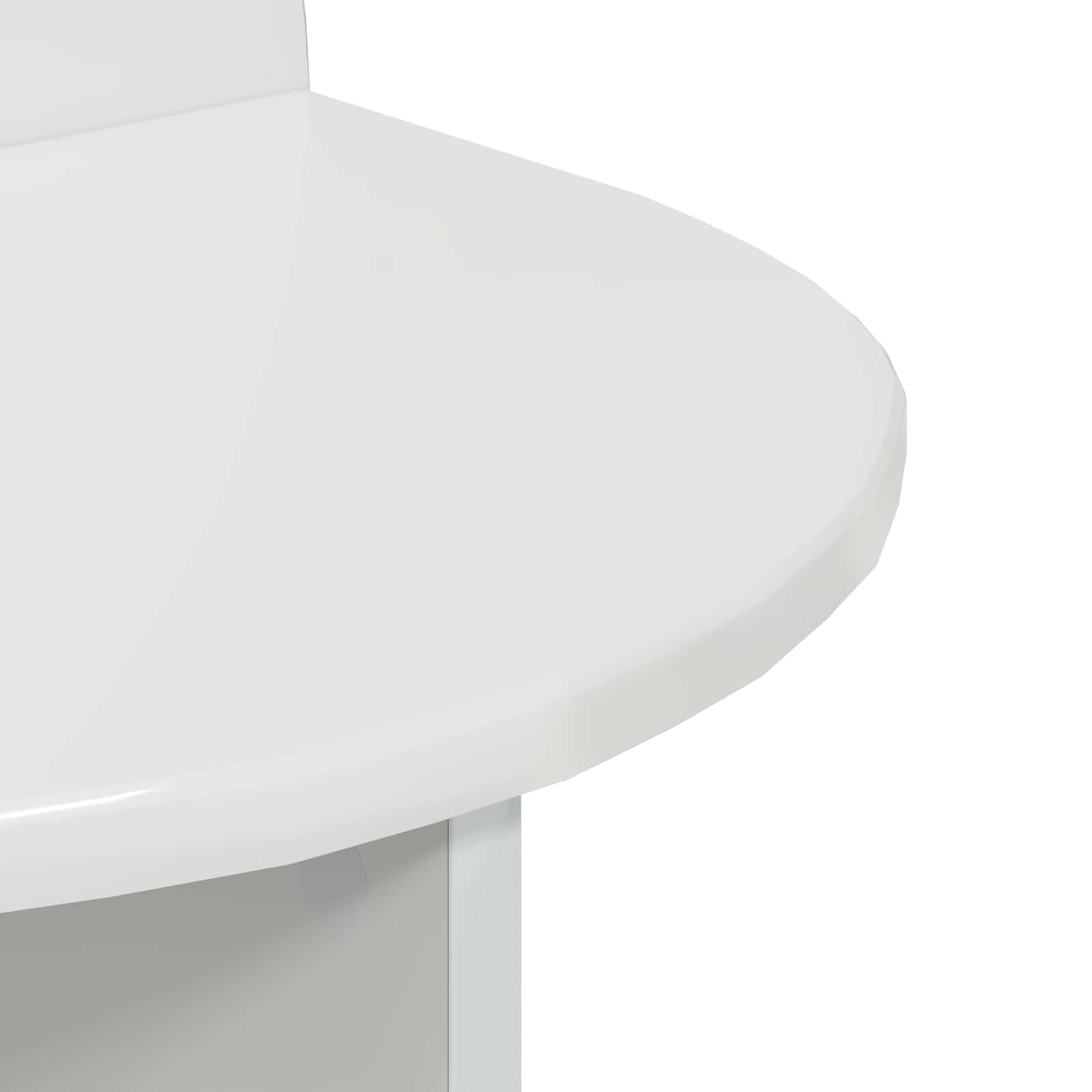 Table de chevet 2 pc Blanc brillant 40 x 35,5 x 45,5 cm - XIOS