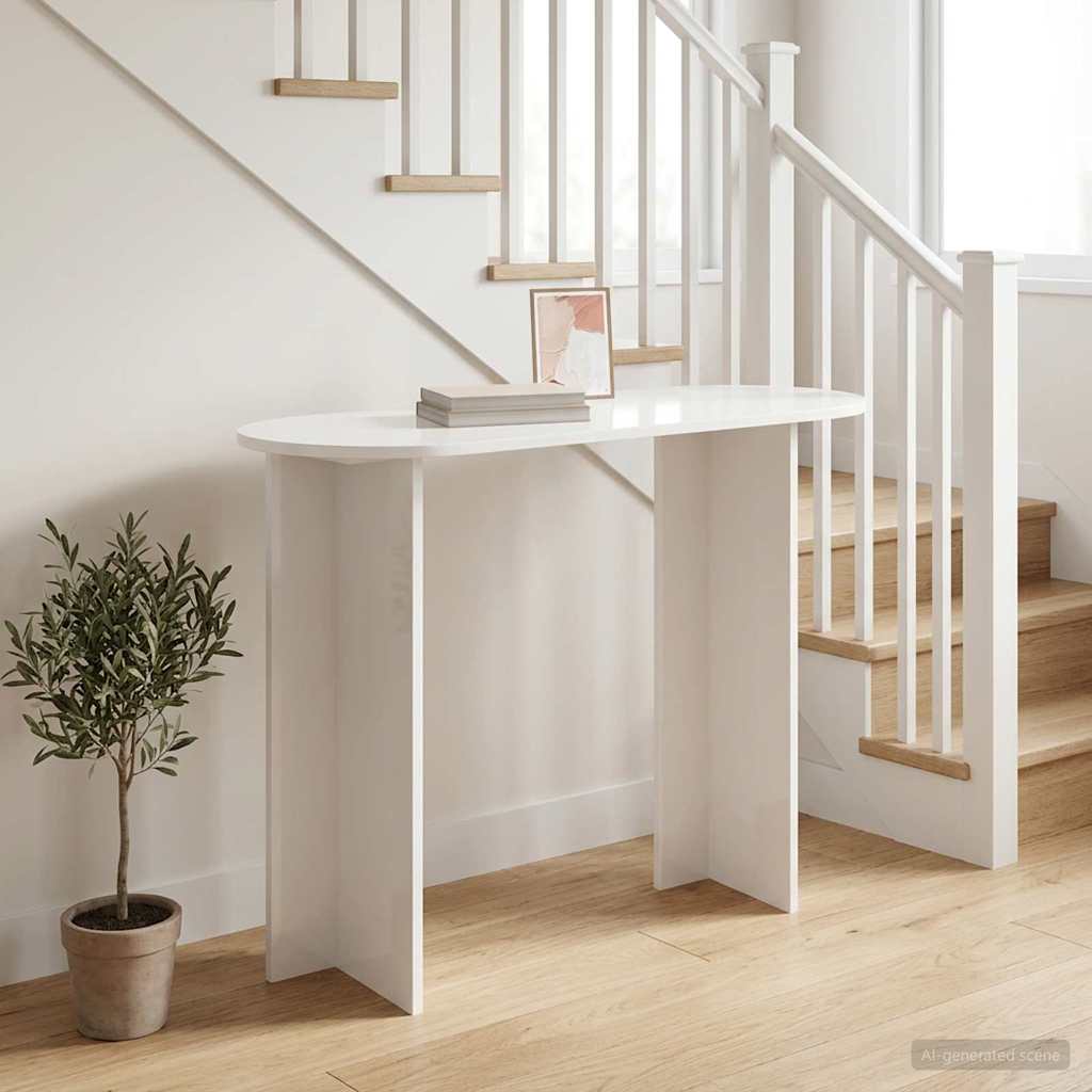 Table console Blanc 100 x 39,5 x 75 cm Bois d'ingénierie - XIOS