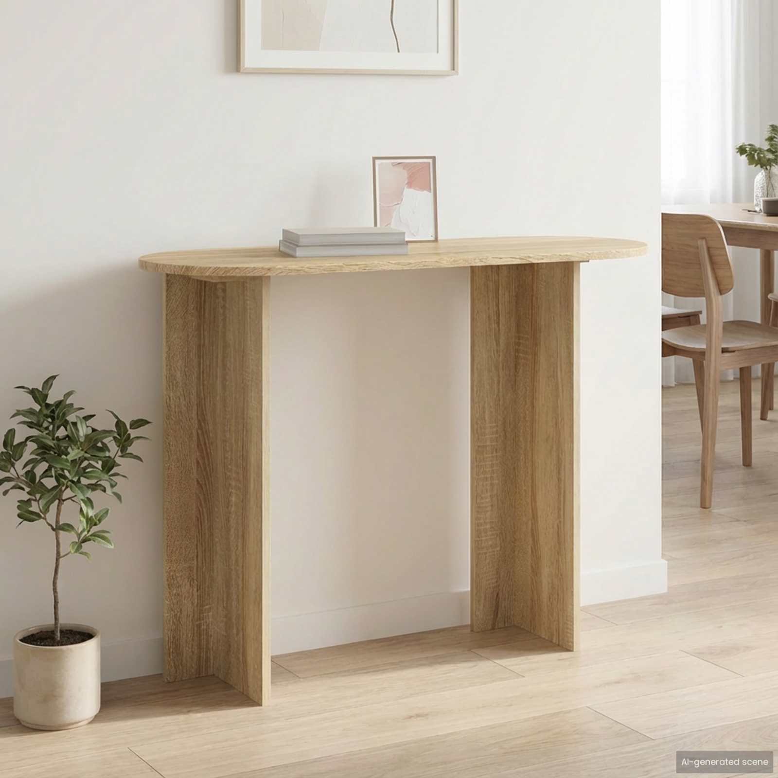 Table console Chêne Sonoma 100 x 39,5 x 75 cm Bois d'ingénierie - XIOS