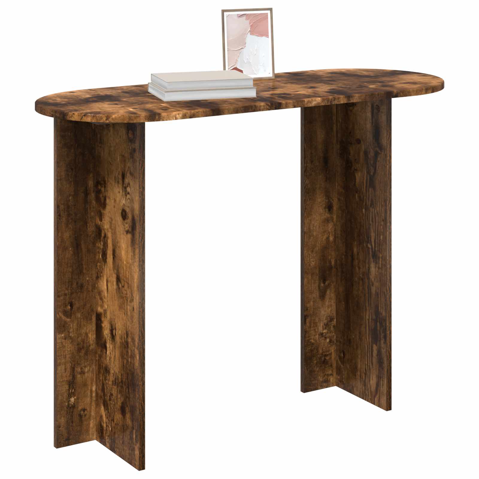 Table console Chêne fumé 100 x 39,5 x 75 cm Bois d'ingénierie - XIOS